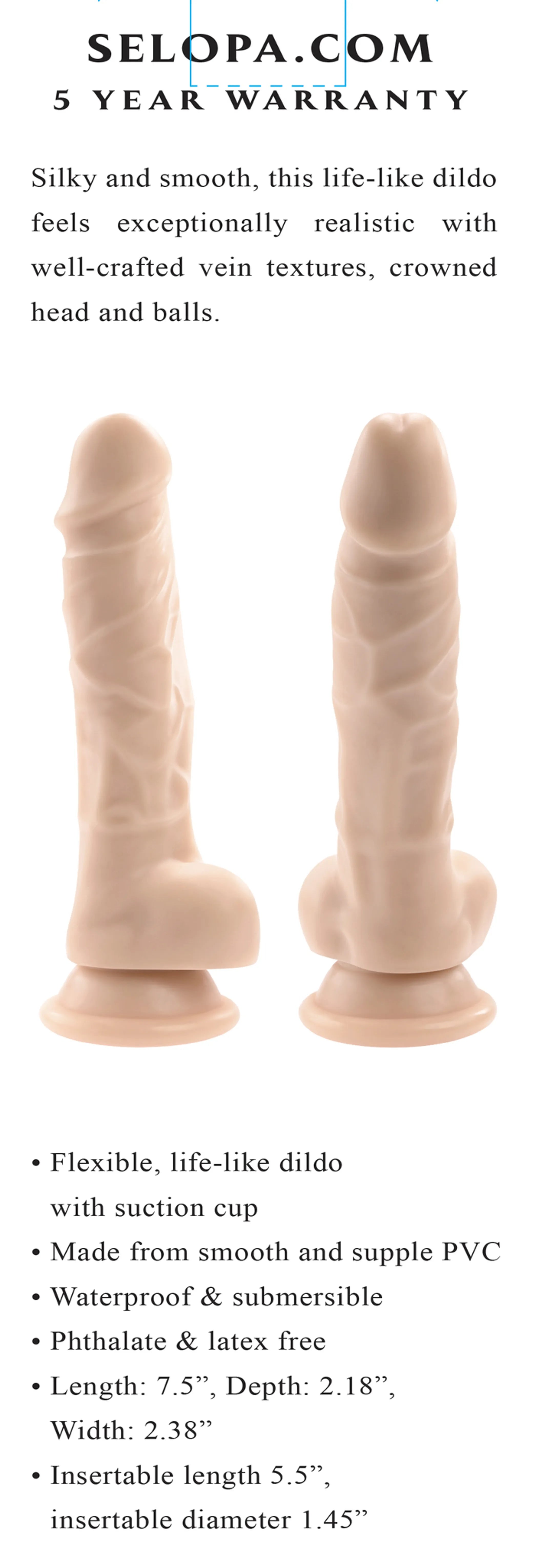 Selopa 6-Inch Dildo Light Evolved Novelties