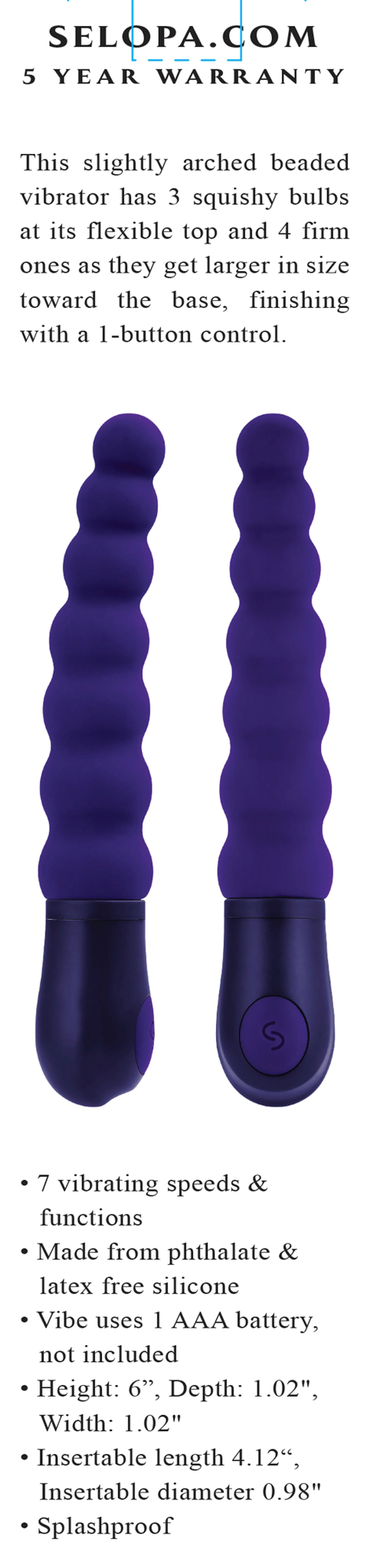 Selopa Beaded Beauty Vibrator Evolved Novelties