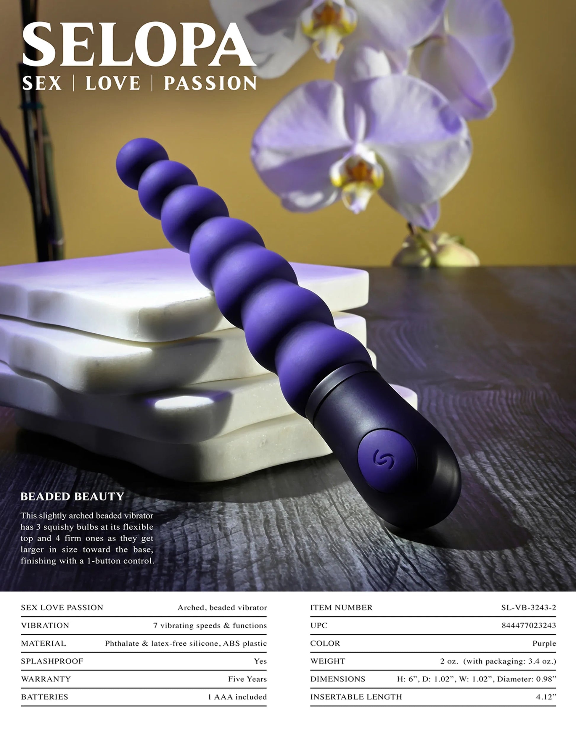 Selopa Beaded Beauty Vibrator Evolved Novelties