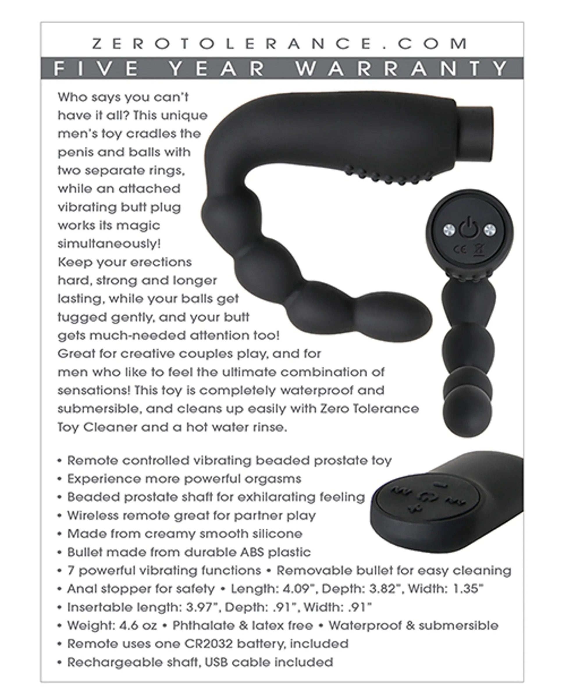 Zero Tolerance The Emperor Prostate Toy Evolved Novelties