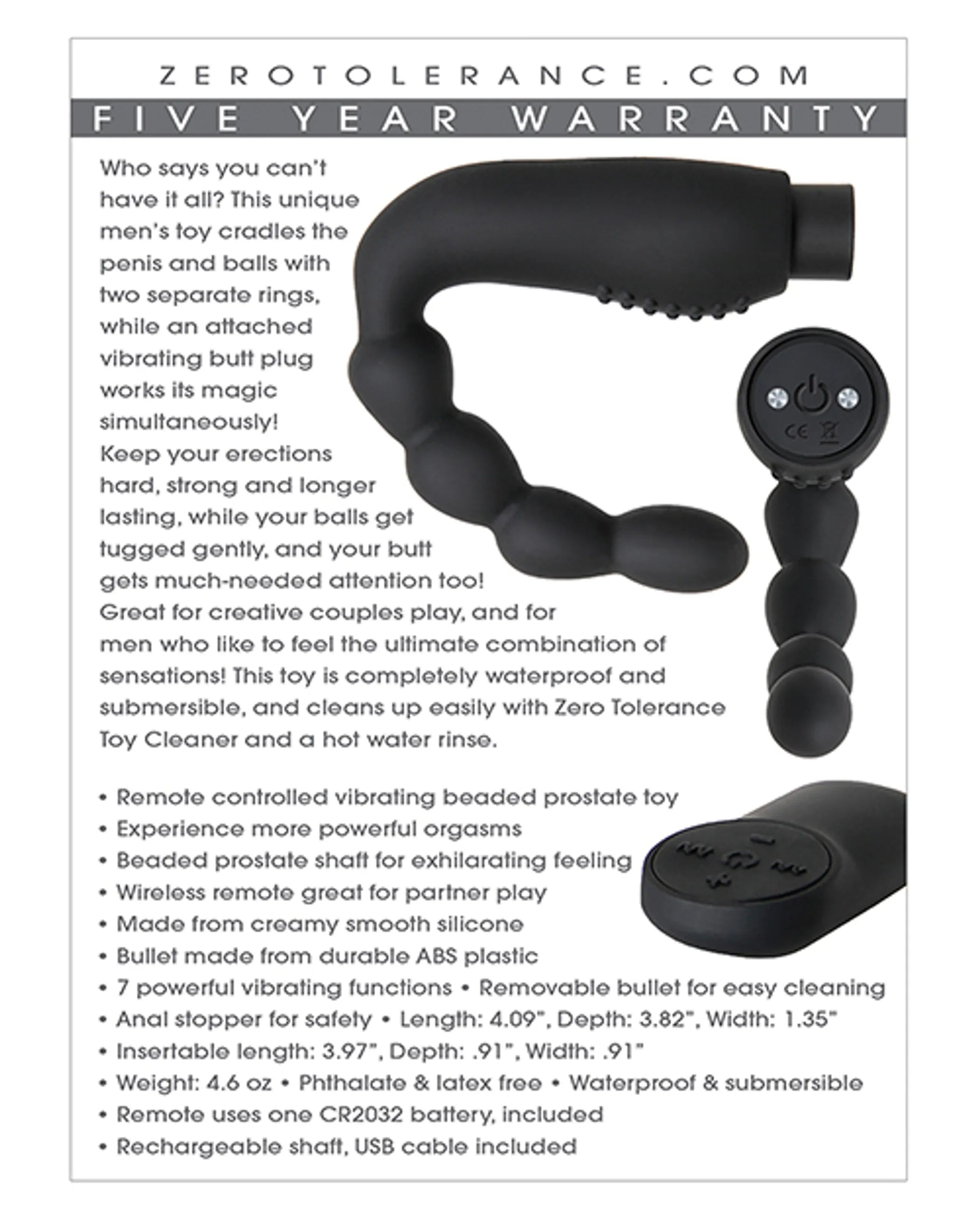 Zero Tolerance The Emperor Prostate Toy Evolved Novelties