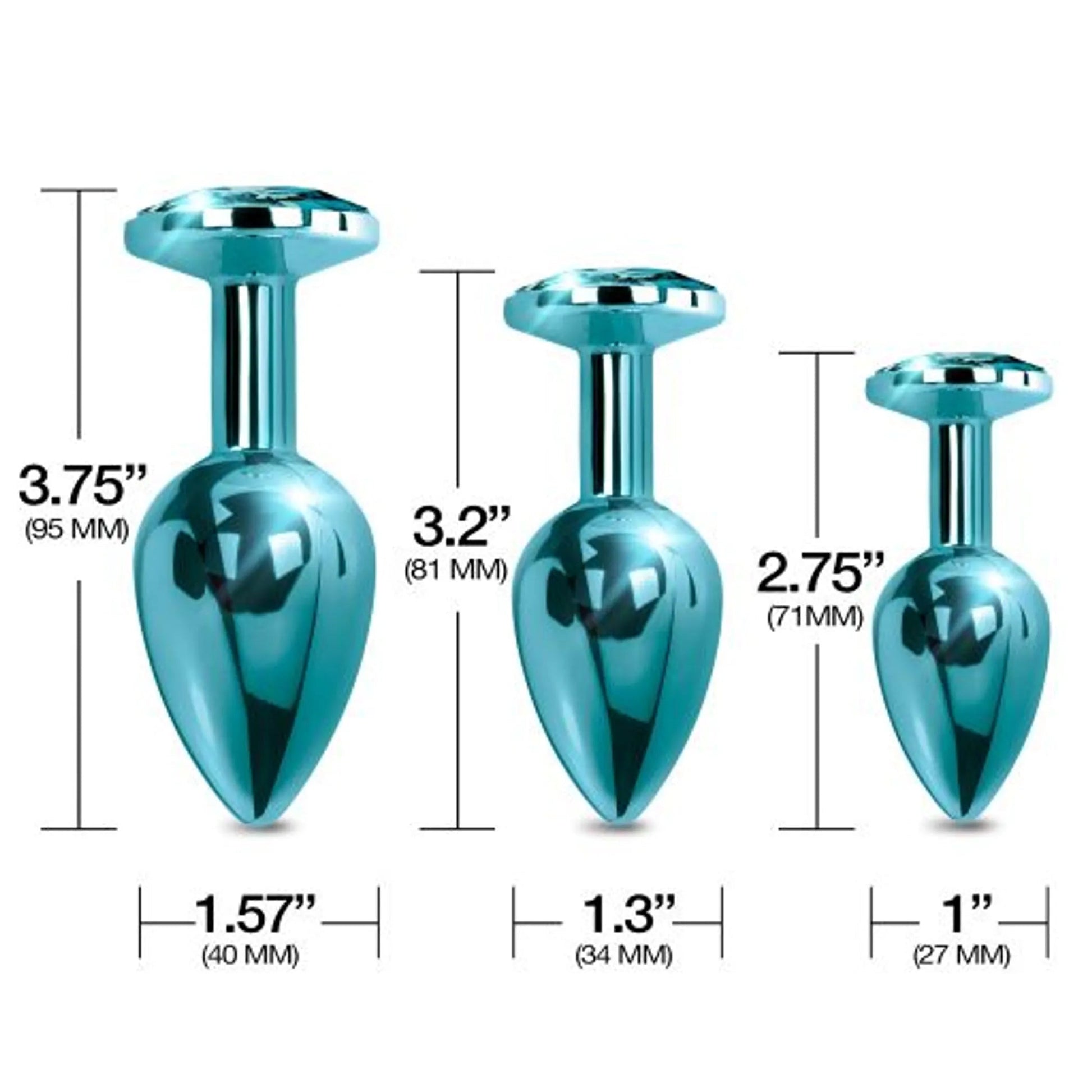 Nixie Metal Plug Trainer Set Blue Metallic Global Novelties