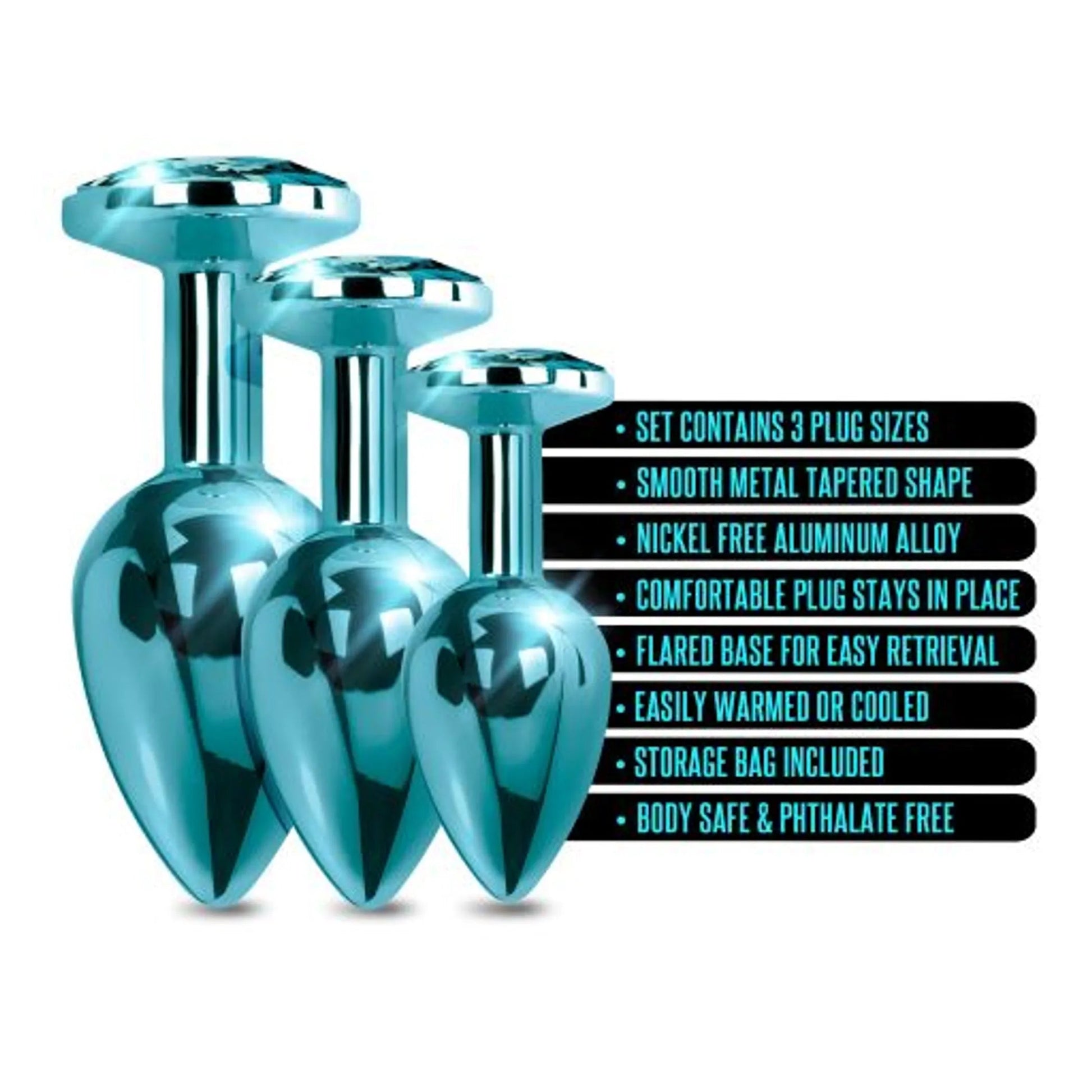Nixie Metal Plug Trainer Set Blue Metallic Global Novelties