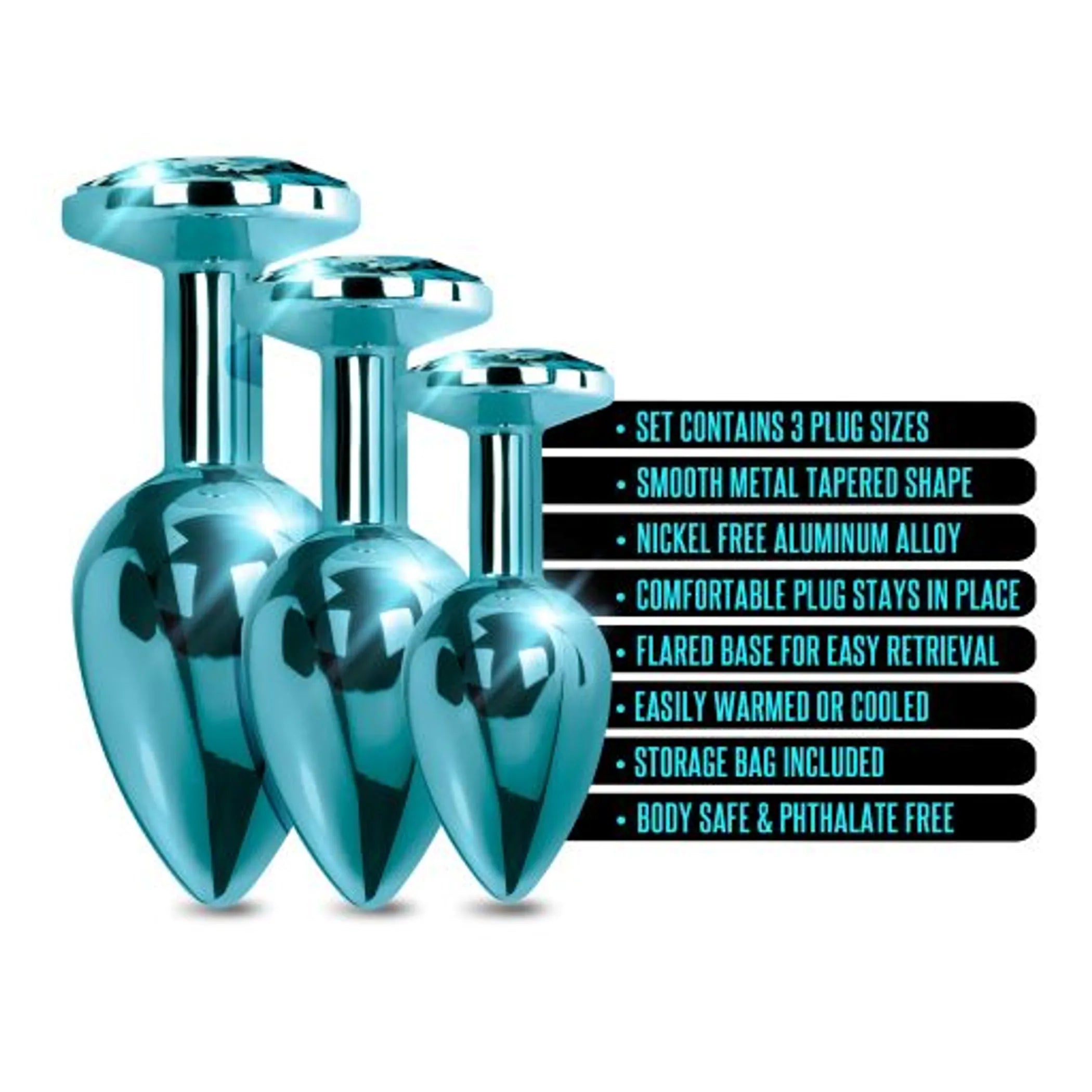 Nixie Metal Plug Trainer Set Blue Metallic Global Novelties