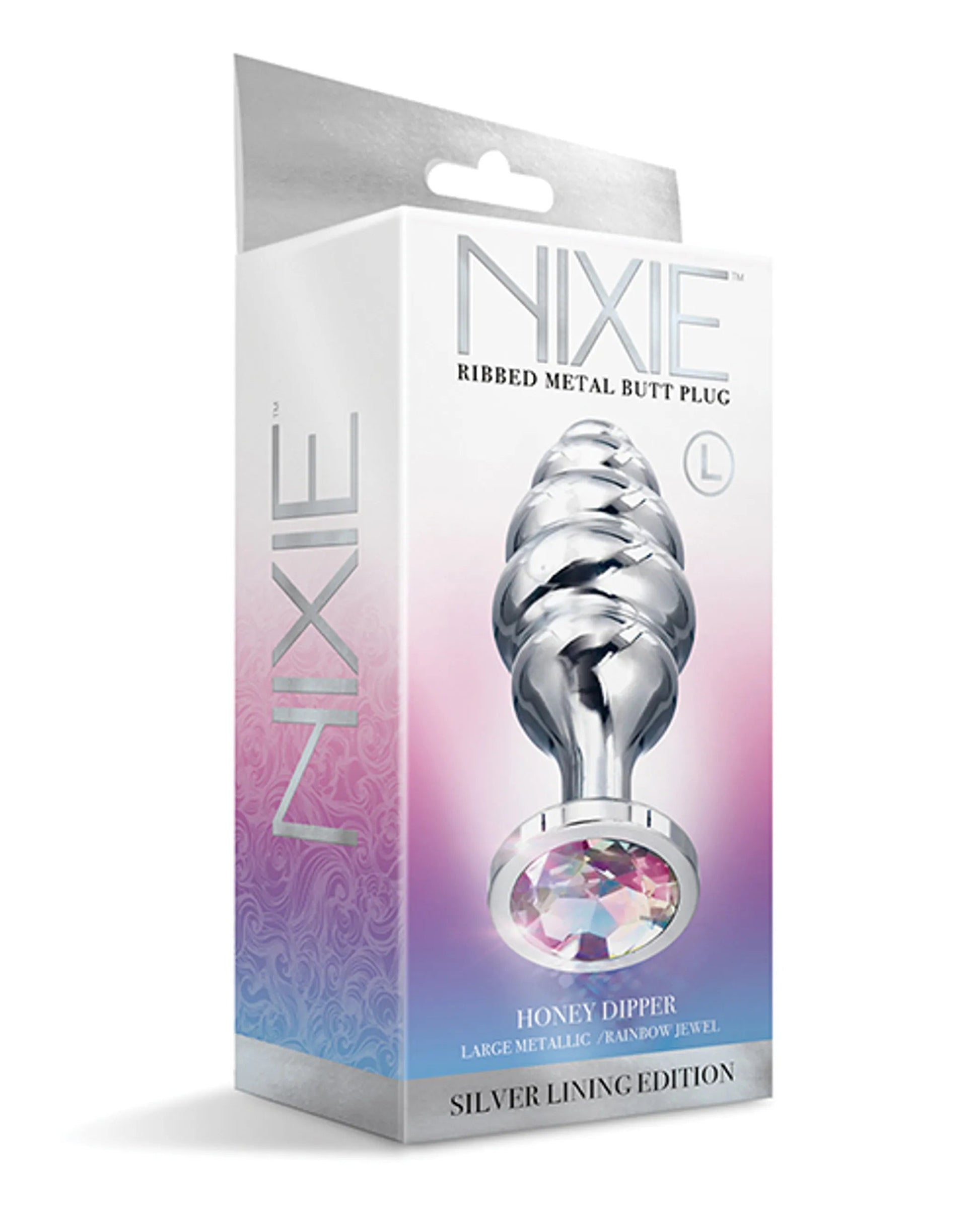 Nixie Honey Dipper Large Ribbed Stainless Steel Plug Global Novelties
