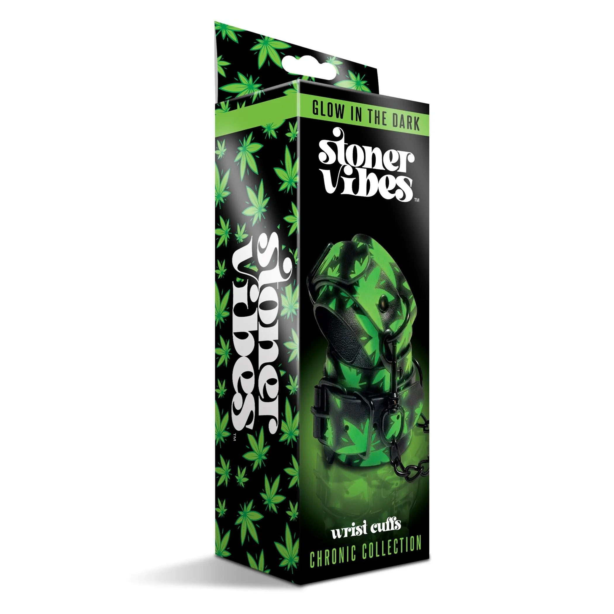 Stoner Vibes Glow-In-The-Dark Wrist Cuffs Global Novelties