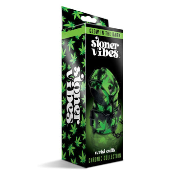 Stoner Vibes Glow-In-The-Dark Wrist Cuffs Global Novelties
