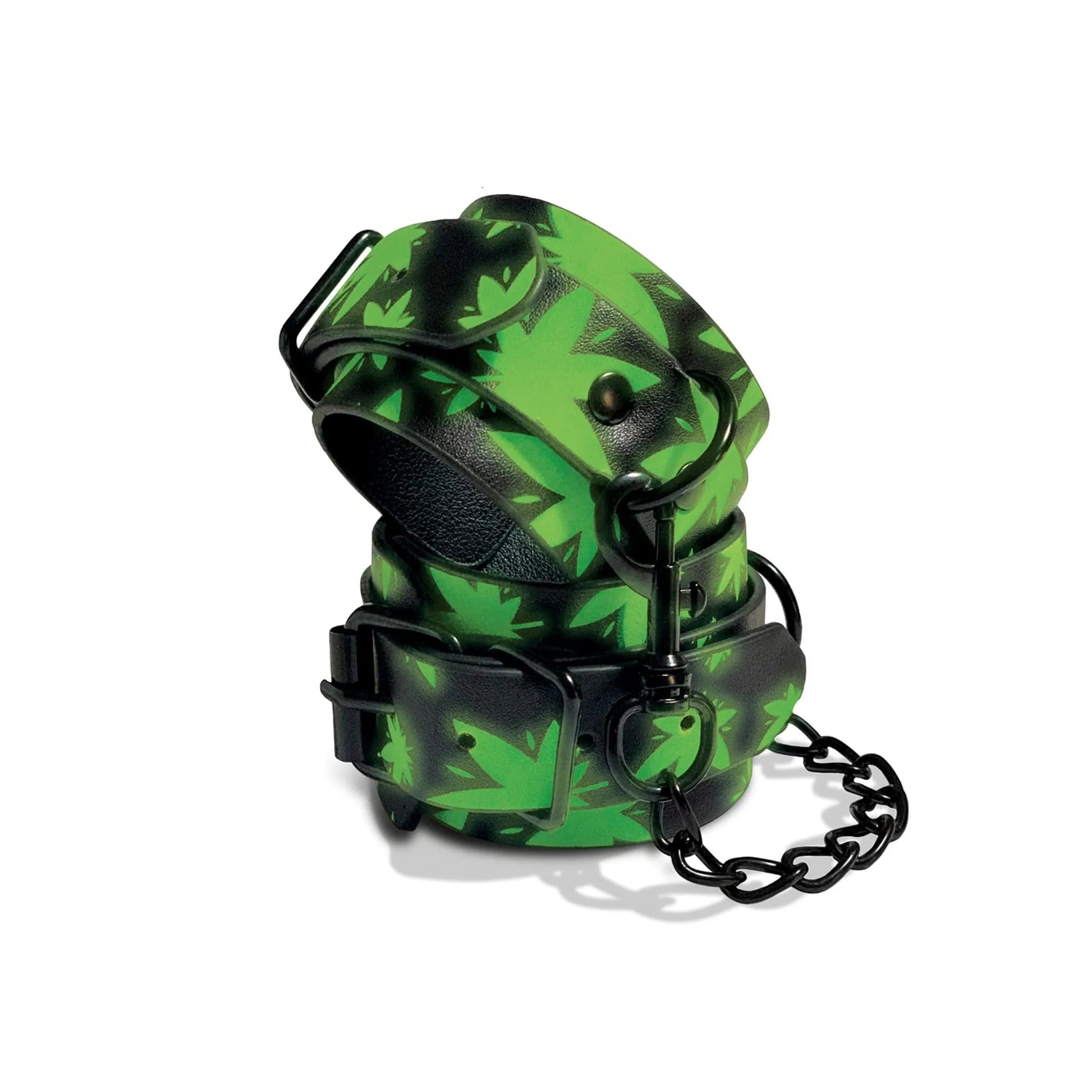 Stoner Vibes Glow-In-The-Dark Wrist Cuffs Global Novelties