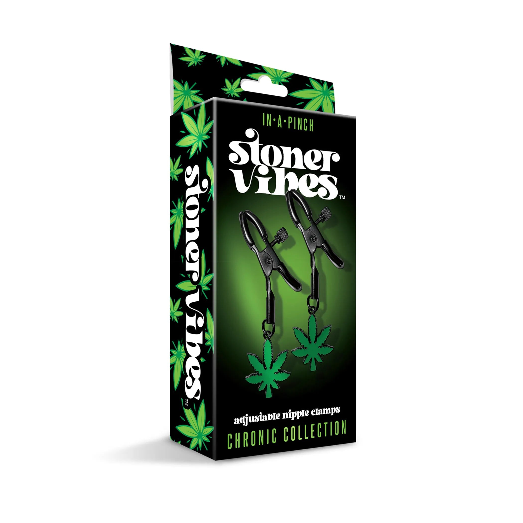 Stoner Vibes Adjustable Nipple Clamps Chronic Collection Global Novelties