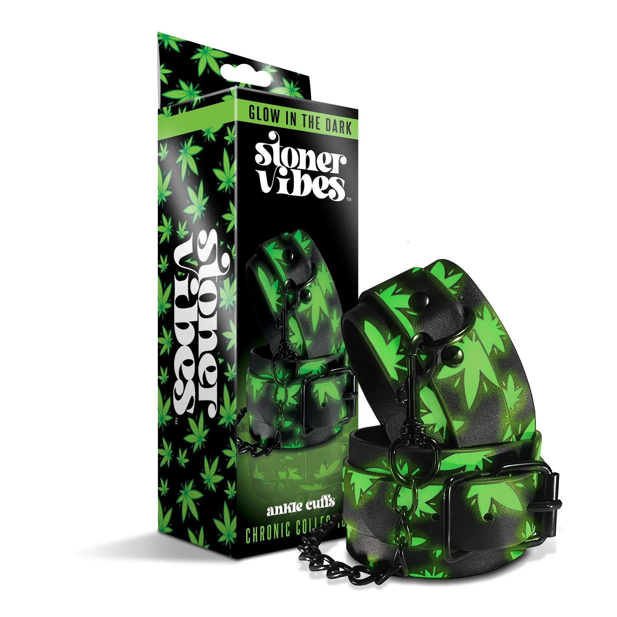 Stoner Vibes Glow-In-The-Dark Ankle Cuffs Global Novelties