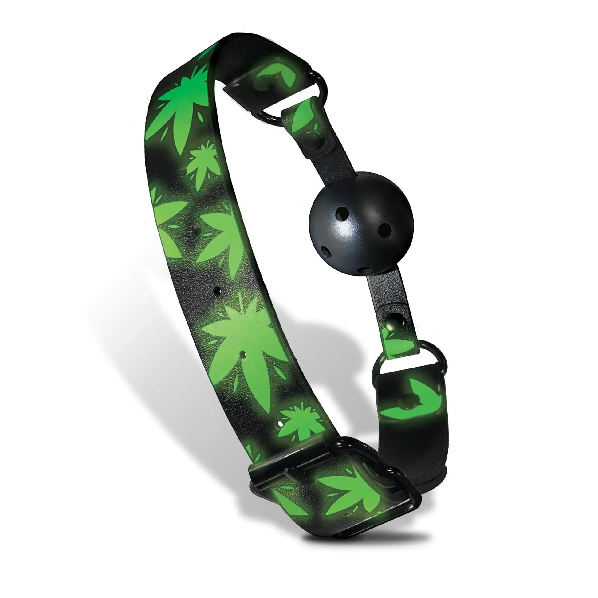 Stoner Vibes Breathable Ball Gag Glow in the Dark Global Novelties