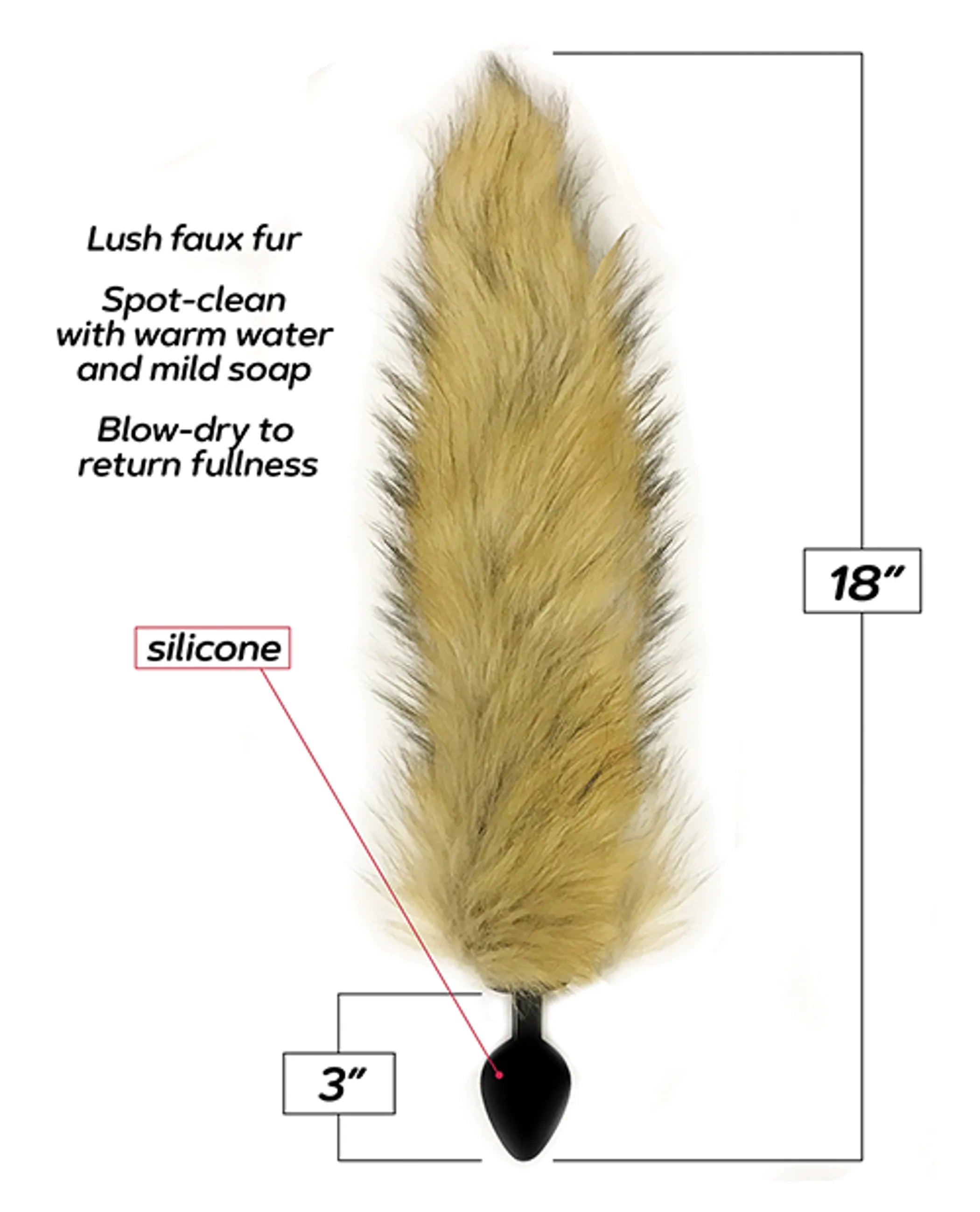 Foxy Tail Silicone Butt Plug Gold Icon Brands