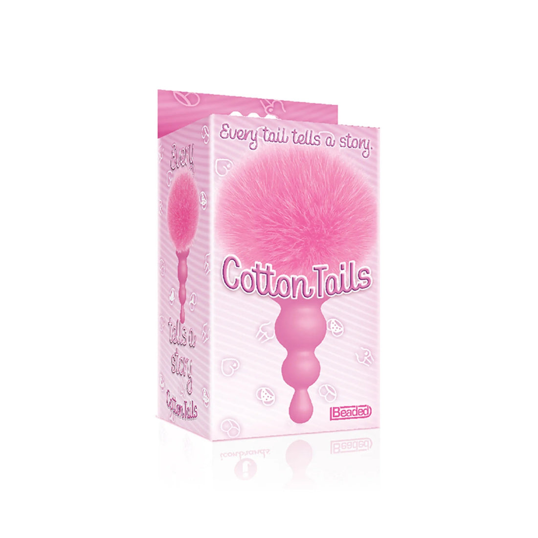 The 9s Cottontails Bunny Tail Butt Plug Beaded Pink Icon Brands