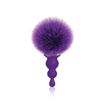The 9s Cottontails Bunny Tail Butt Plug Beaded Purple Icon Brands