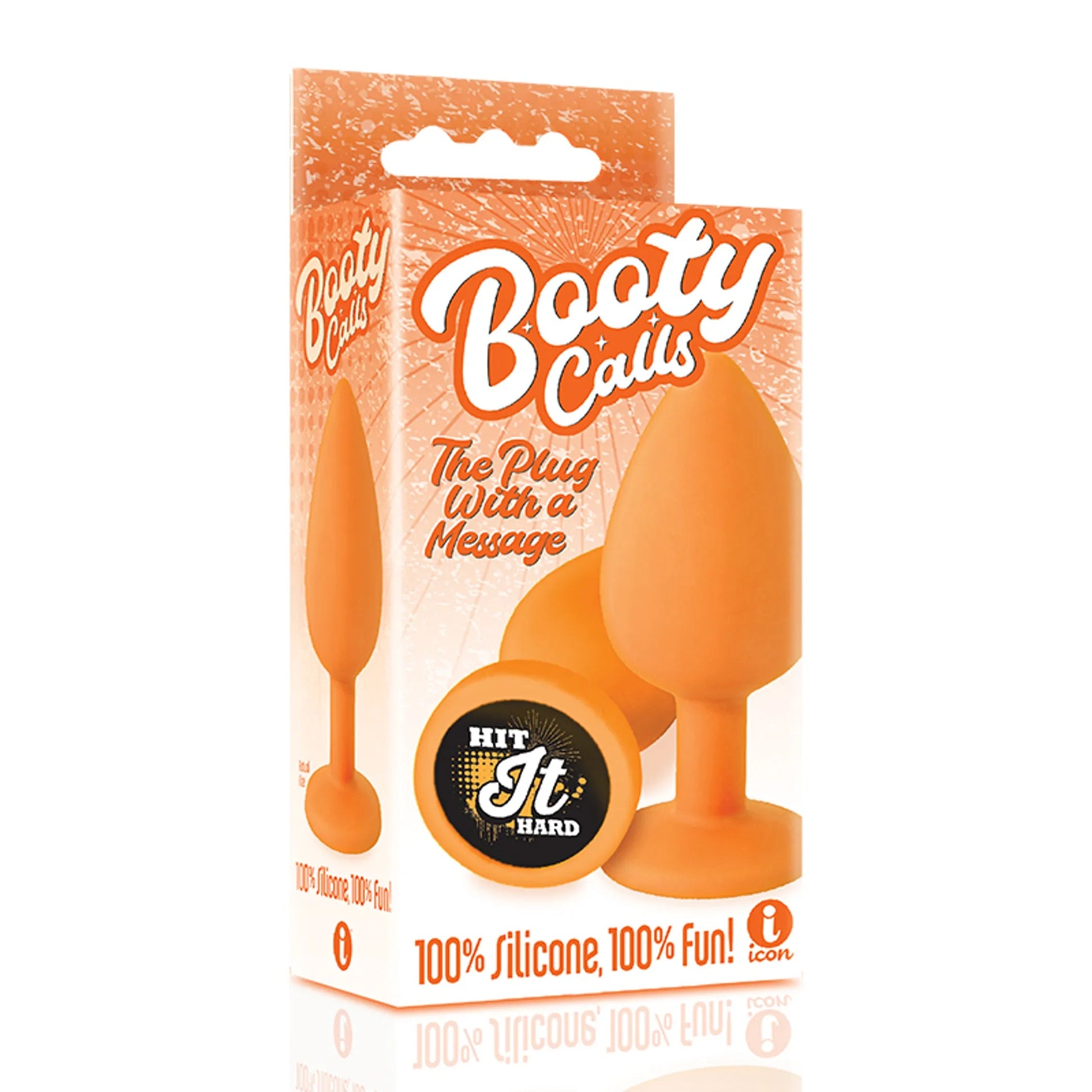 The 9's Booty Call Silicone Butt Plug Orange Icon Brands