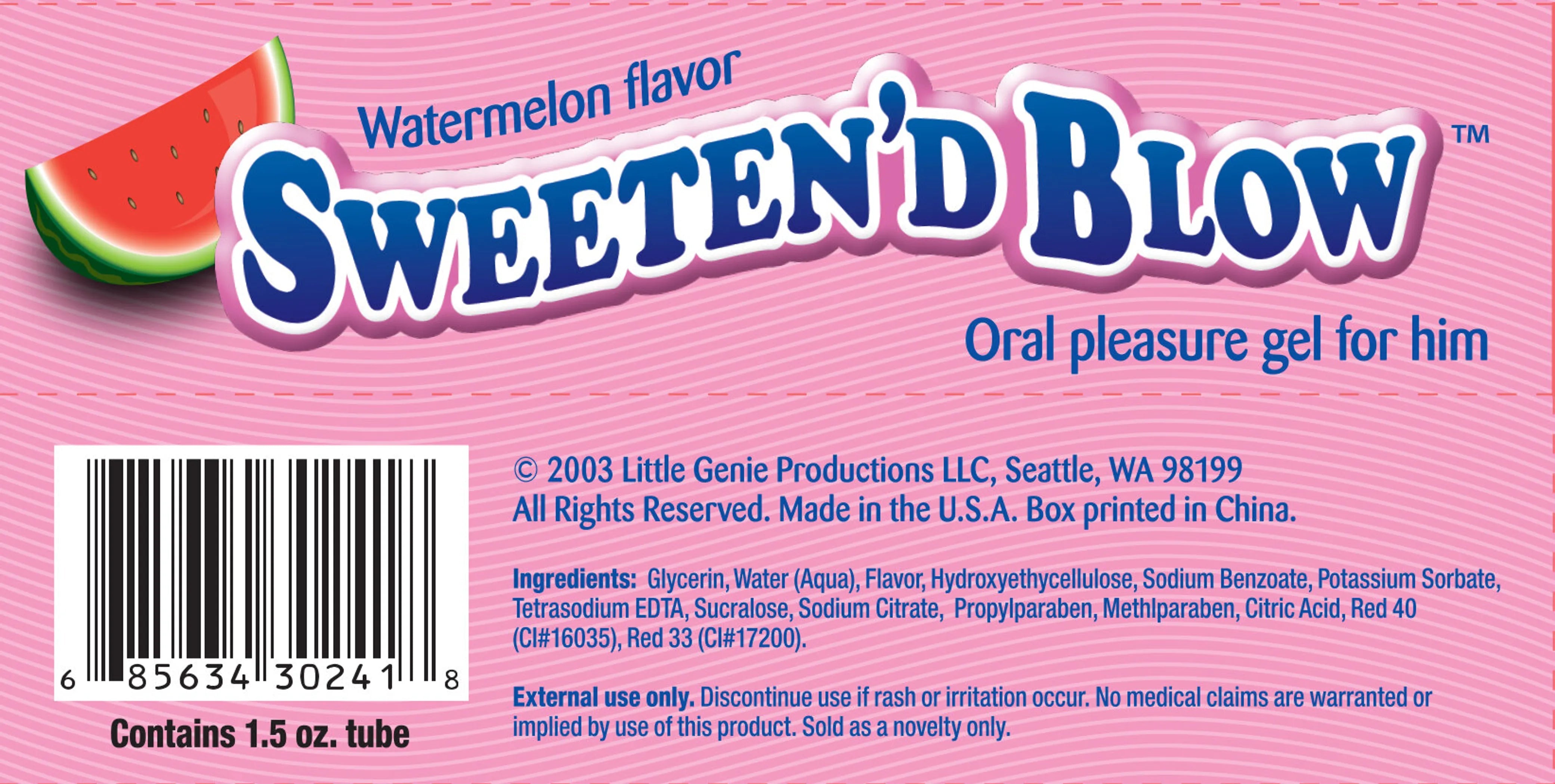 SWEETEN D BLOW WATERMELON Little Genie