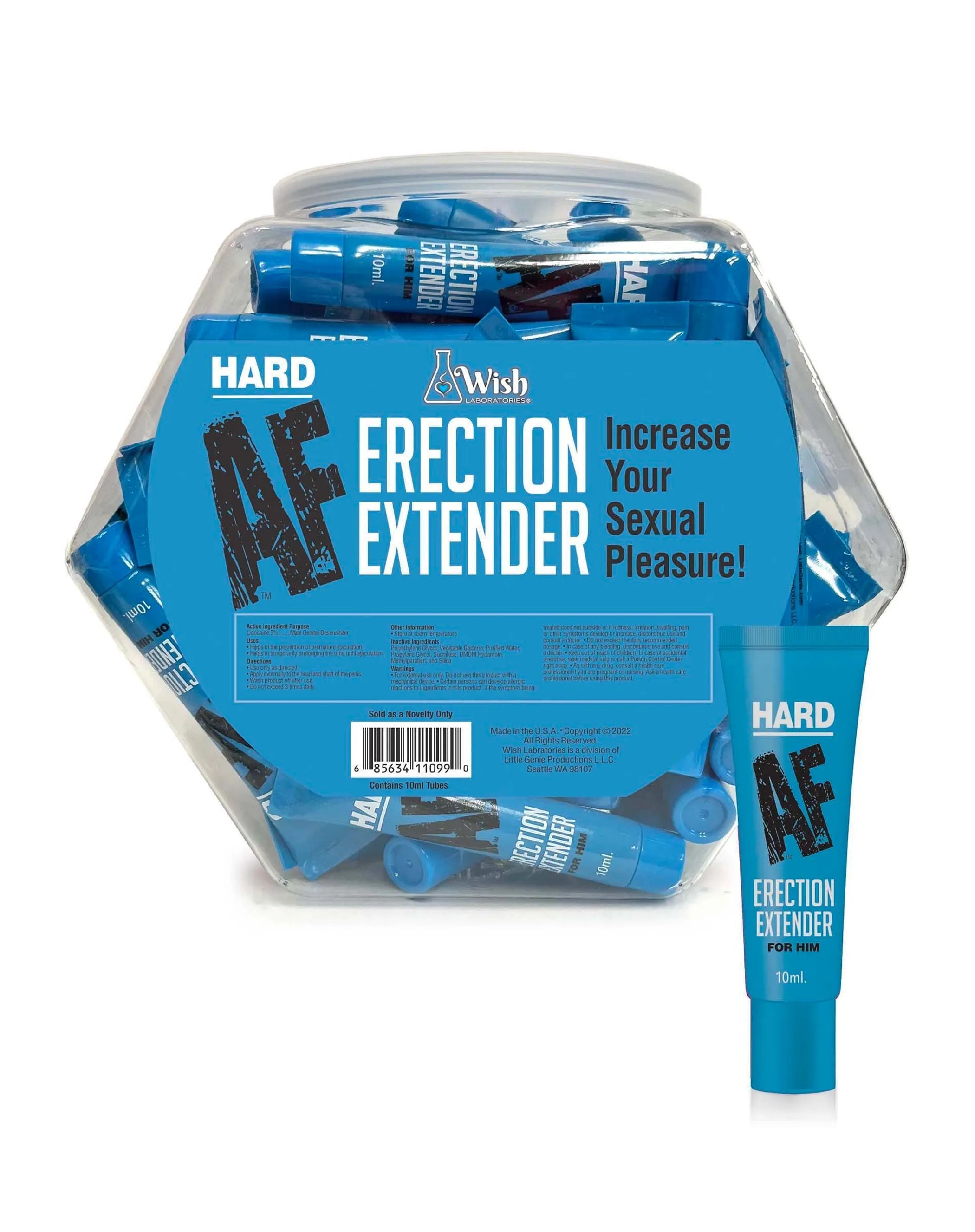 Hard AF Fishbowl Erection Extender 10ml (65 Pack) Little Genie