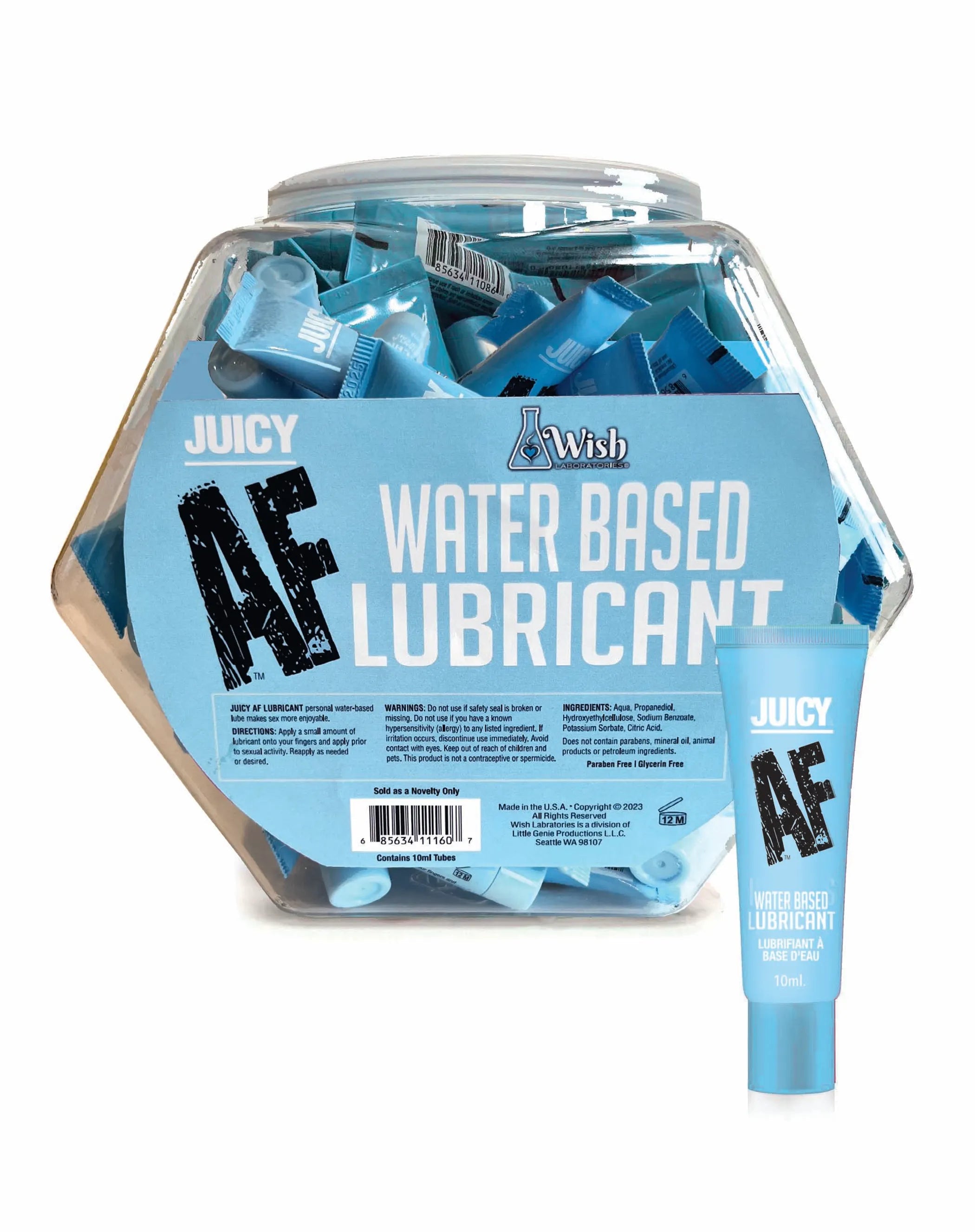 JUICY AF LUBE 10ML WATER BASED FISHBOWL Little Genie