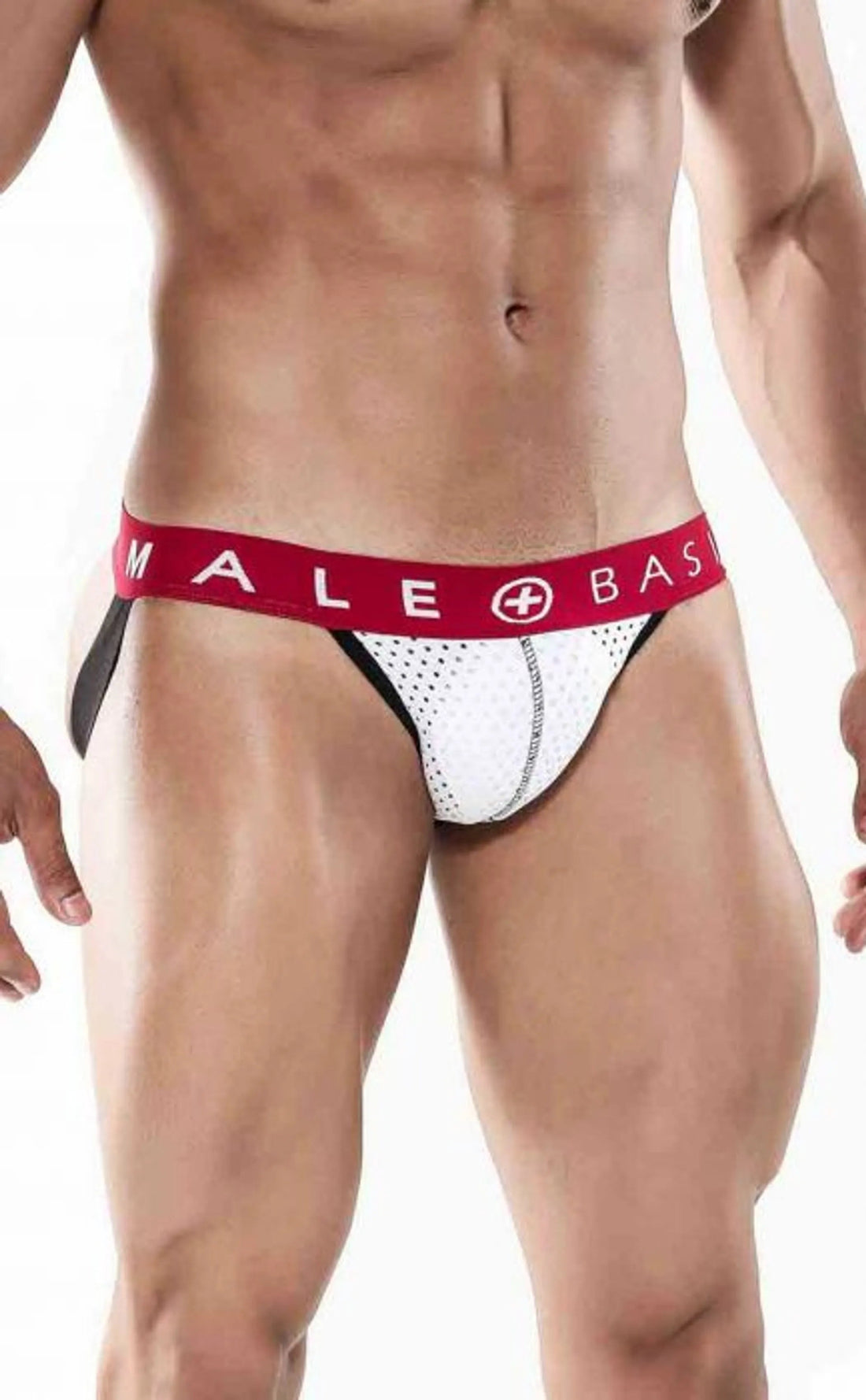 MB Spot Jockstrap White – Large Male Basics