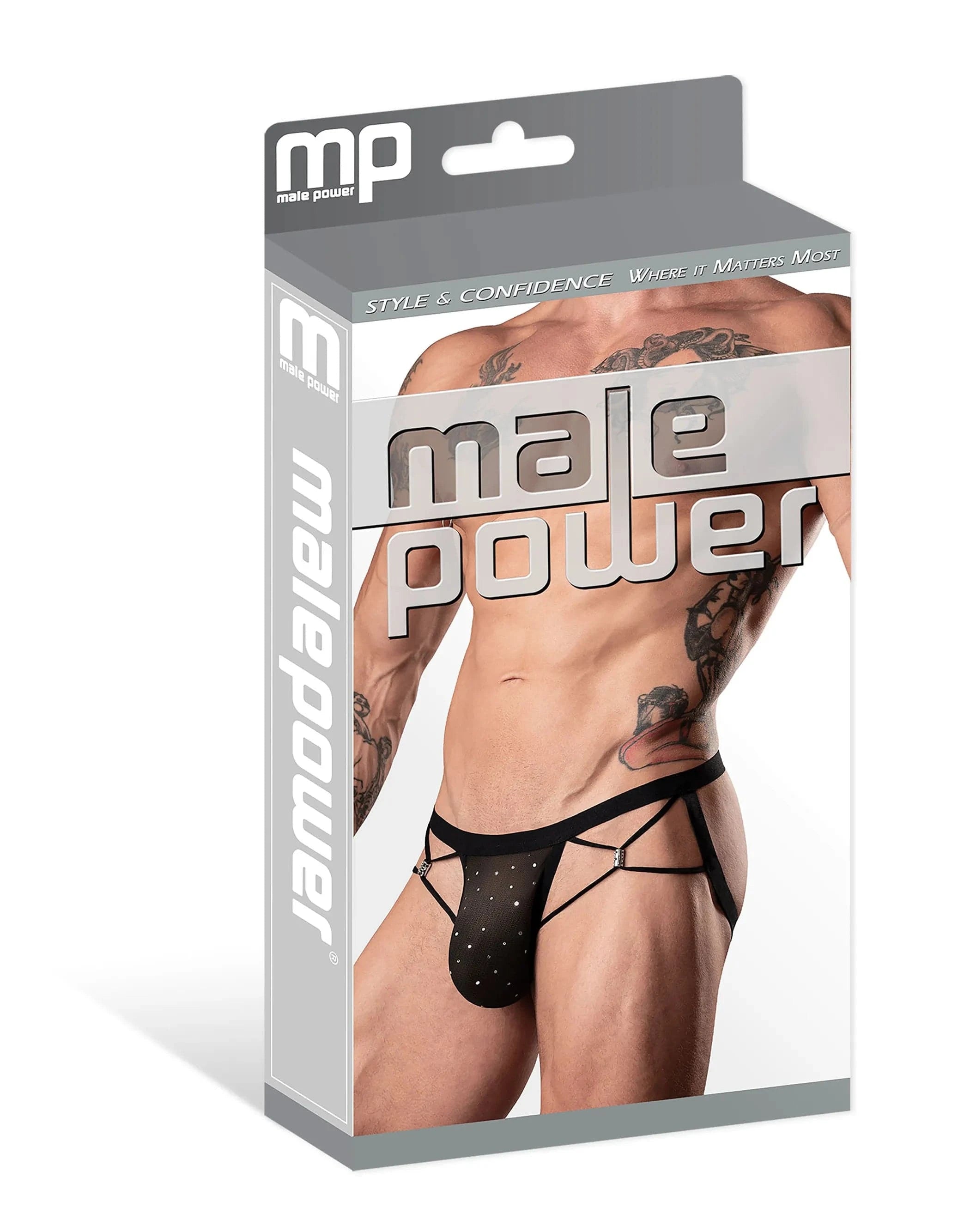 Show Stopper Jock Black L/XL Male Power Lingerie