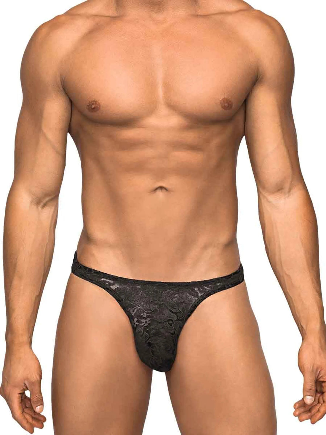 Bong Thong Stretch Lace Black L/XL Male Power Lingerie