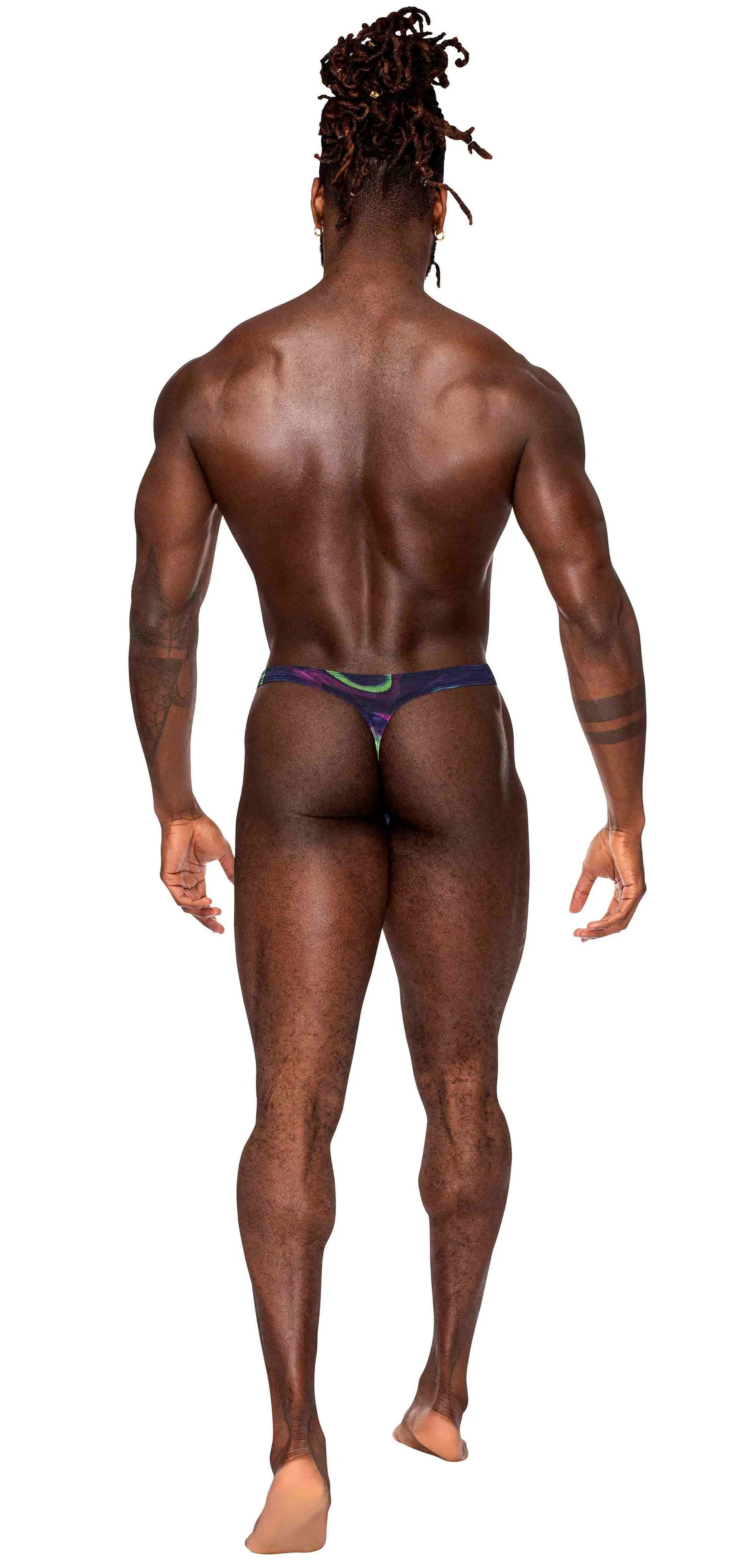 Galactic Print Bong Thong L/XL Male Power Lingerie