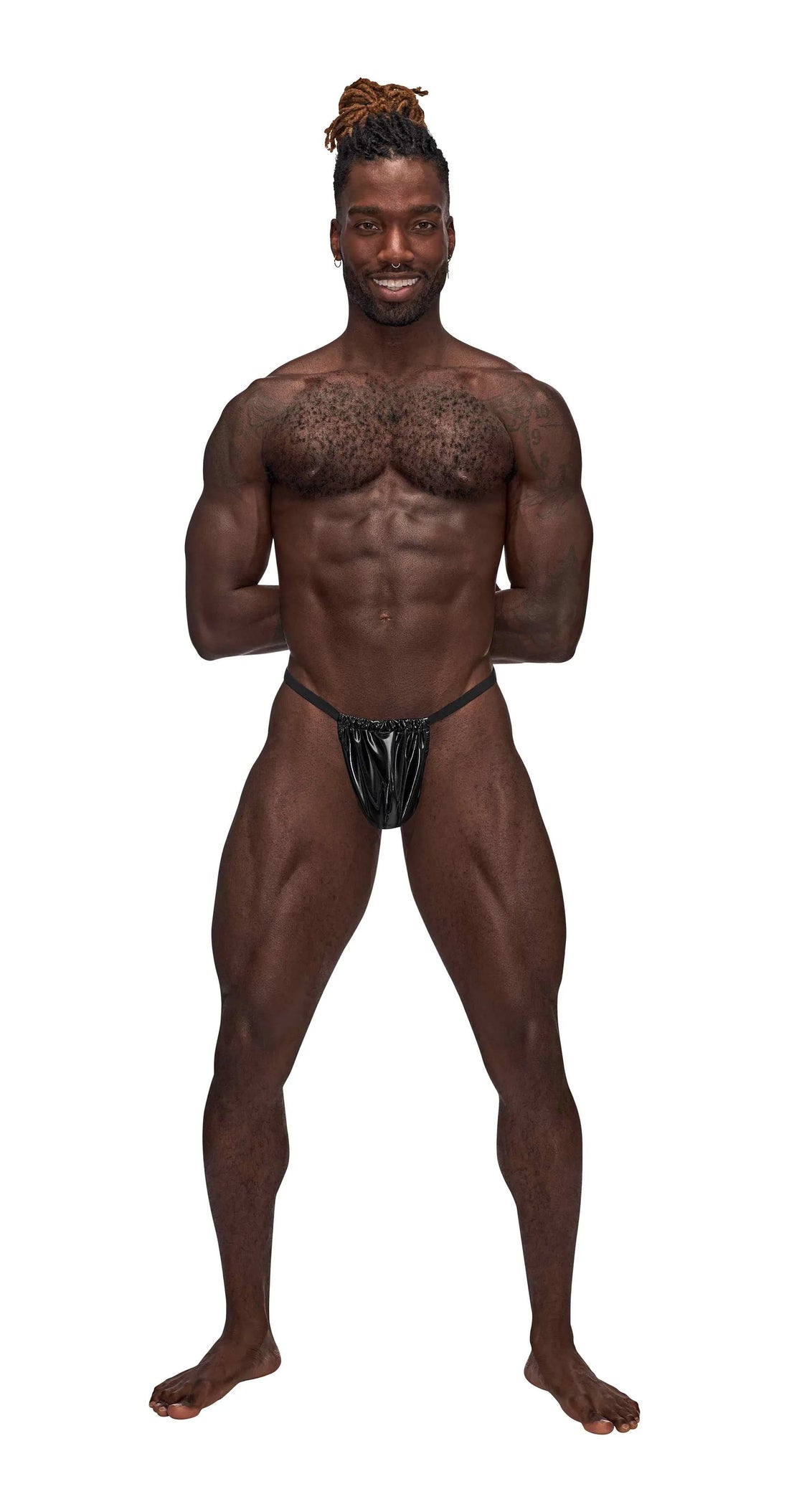 Liquid Onyx Posing Strap Black O/S Male Power Lingerie