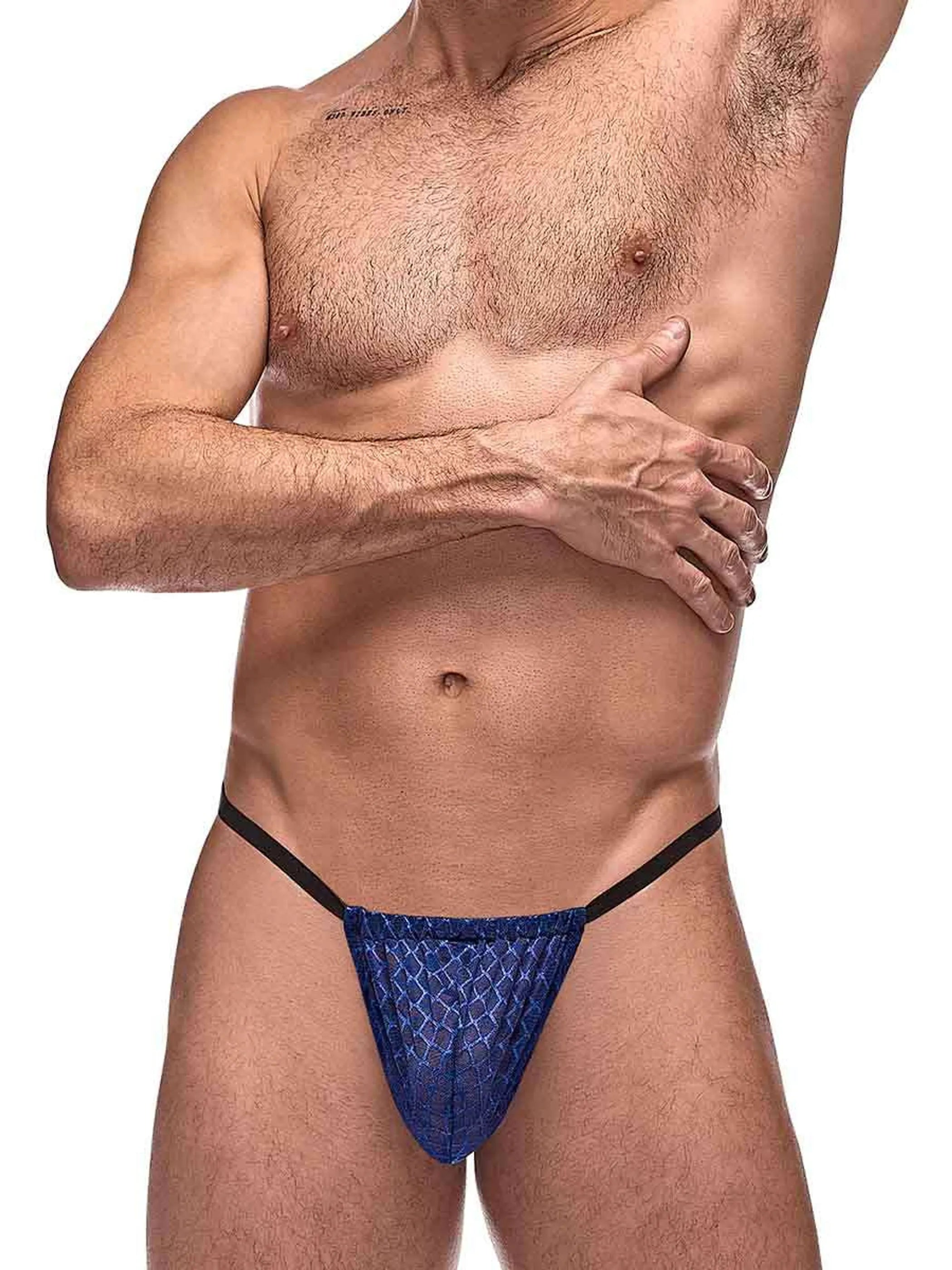 Diamond Mesh Posing Strap O/S Male Power Lingerie