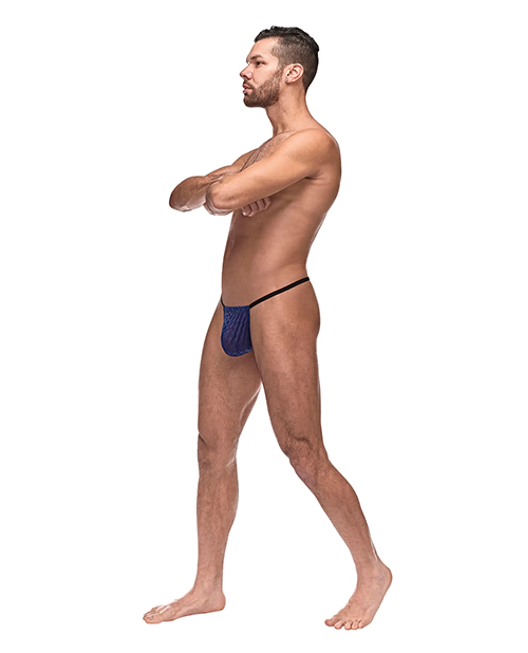 Diamond Mesh Posing Strap O/S Male Power Lingerie