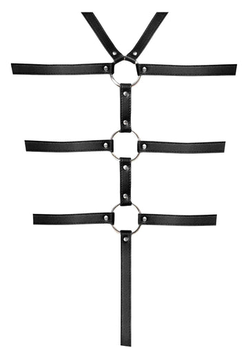 Ellona Tie Me Up 1pc Harness Set – Black Male Power Lingerie