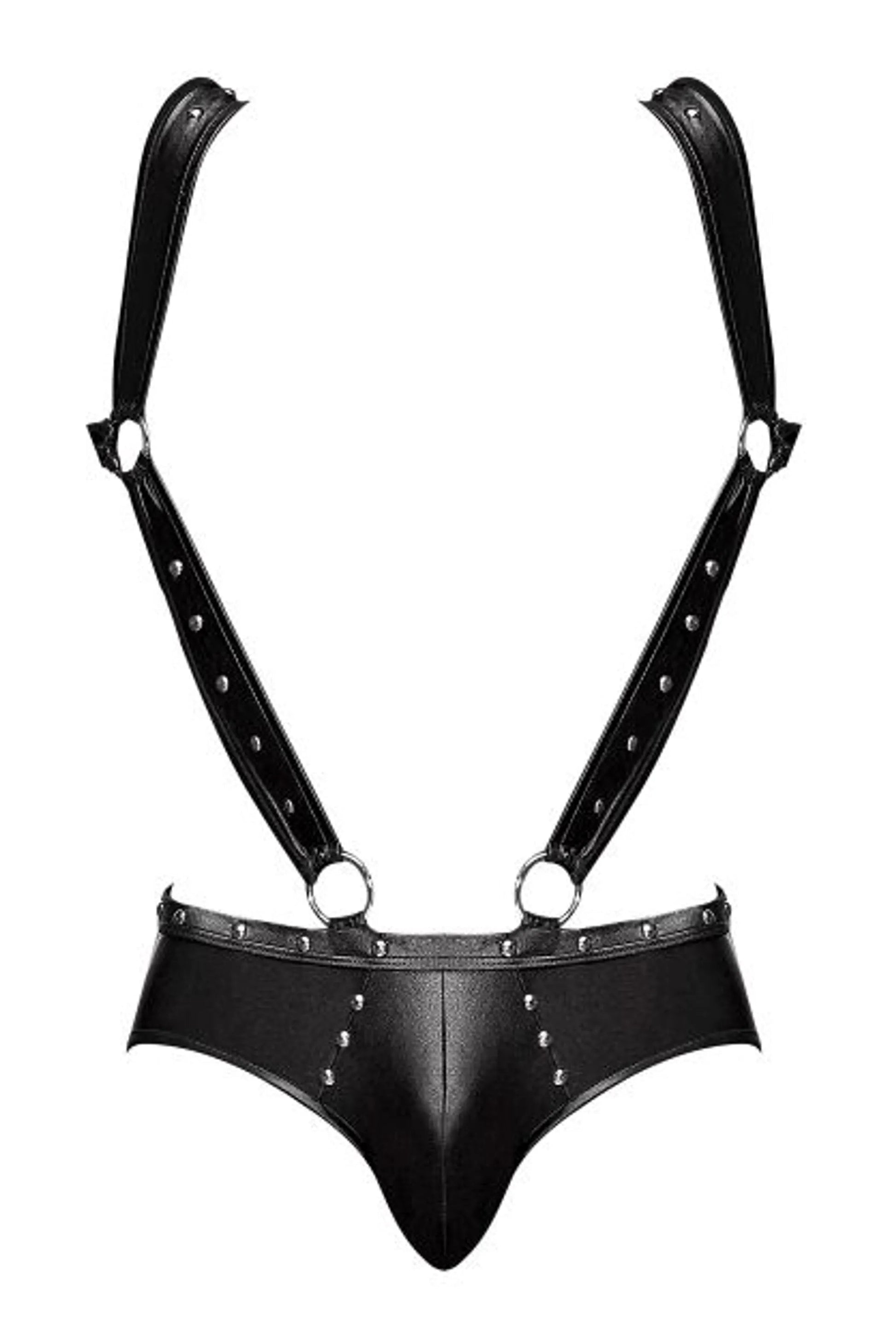 Uranus Studded Harness Black L/XL Male Power Lingerie