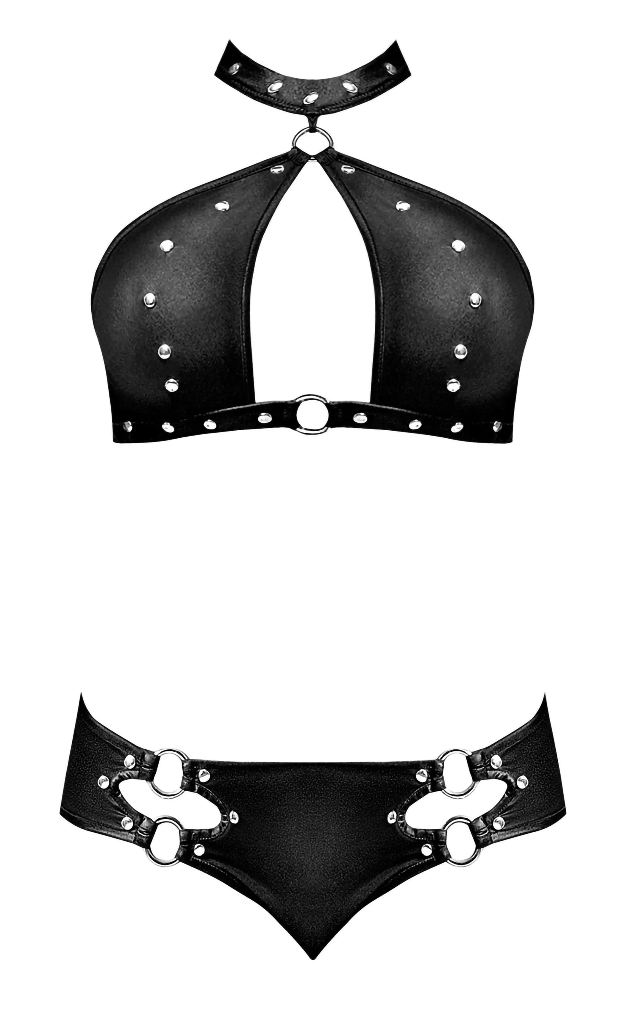 Lust Fetish Juno Black Bra & Mini Shorts Set L/XL Male Power Lingerie