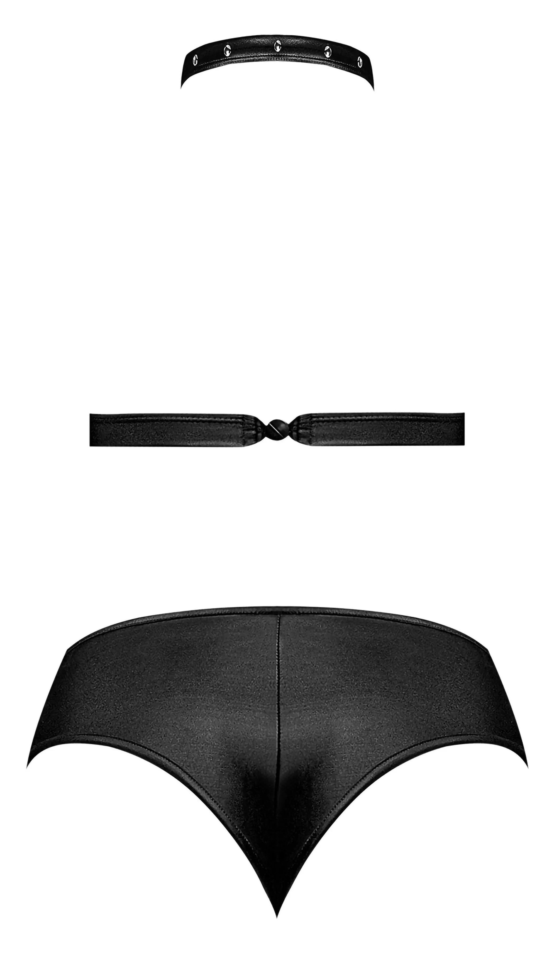 Lust Fetish Juno Black Bra & Mini Shorts Set L/XL Male Power Lingerie