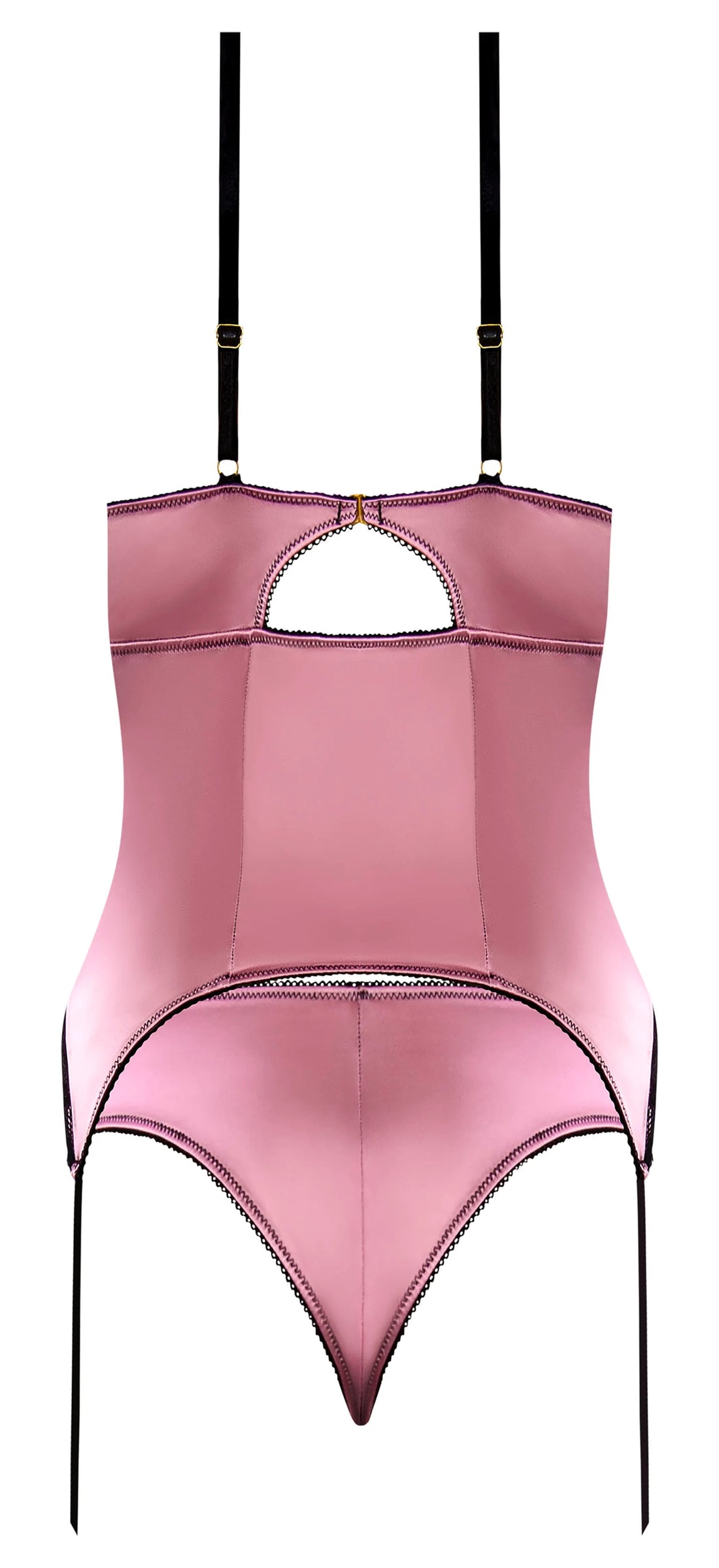 Sensual Desires Basque & Tanga Set Mauve Magic Silk Lingerie