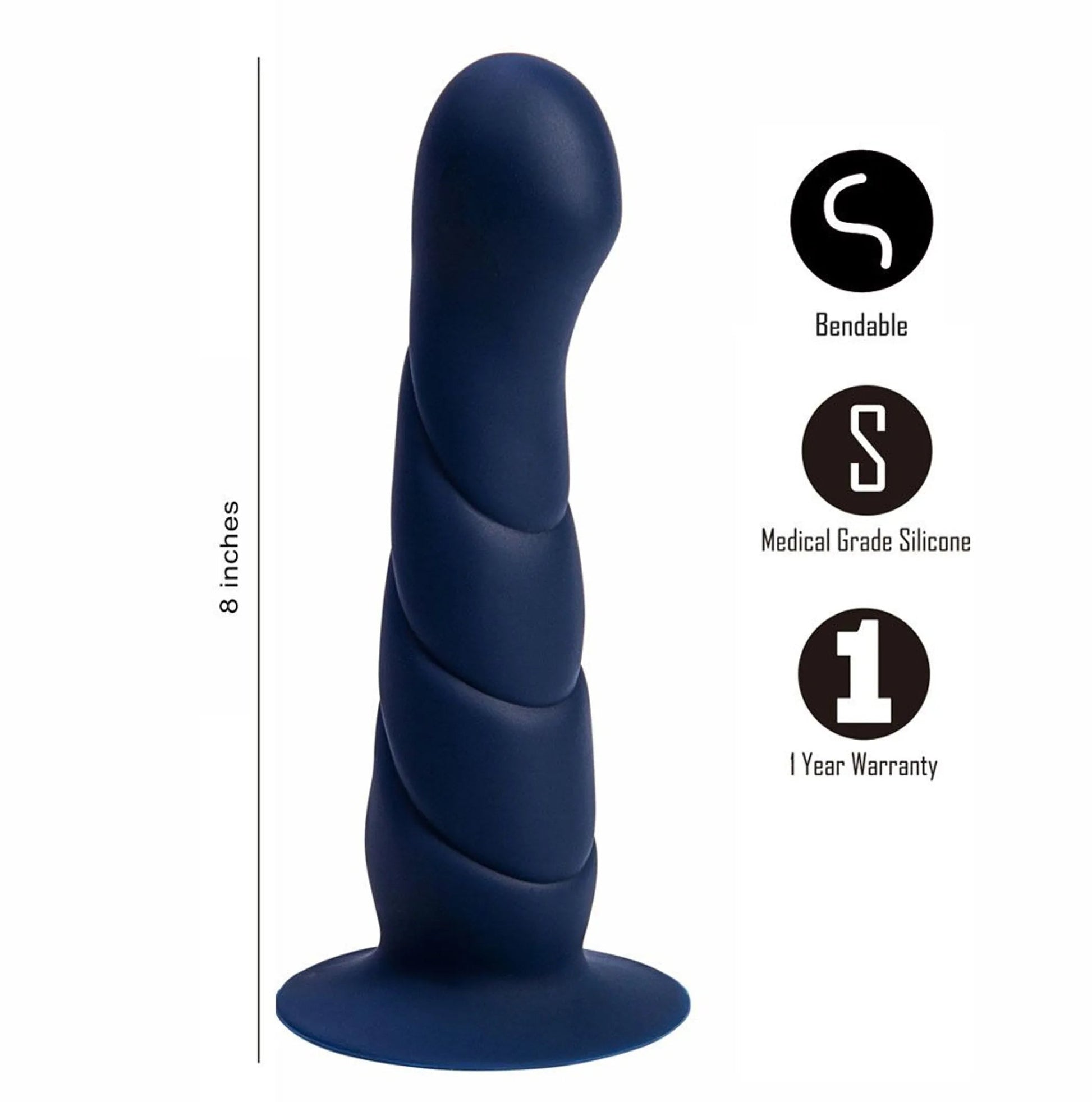 Marin 8-Inch Posable Silicone Dong Blue Maia Toys
