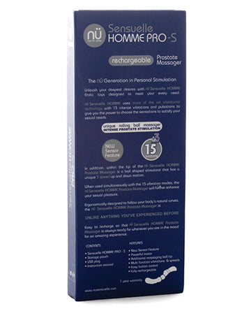 Sensuelle Homme Pro-S Prostate Massager Navy Blue Nu Sensuelle