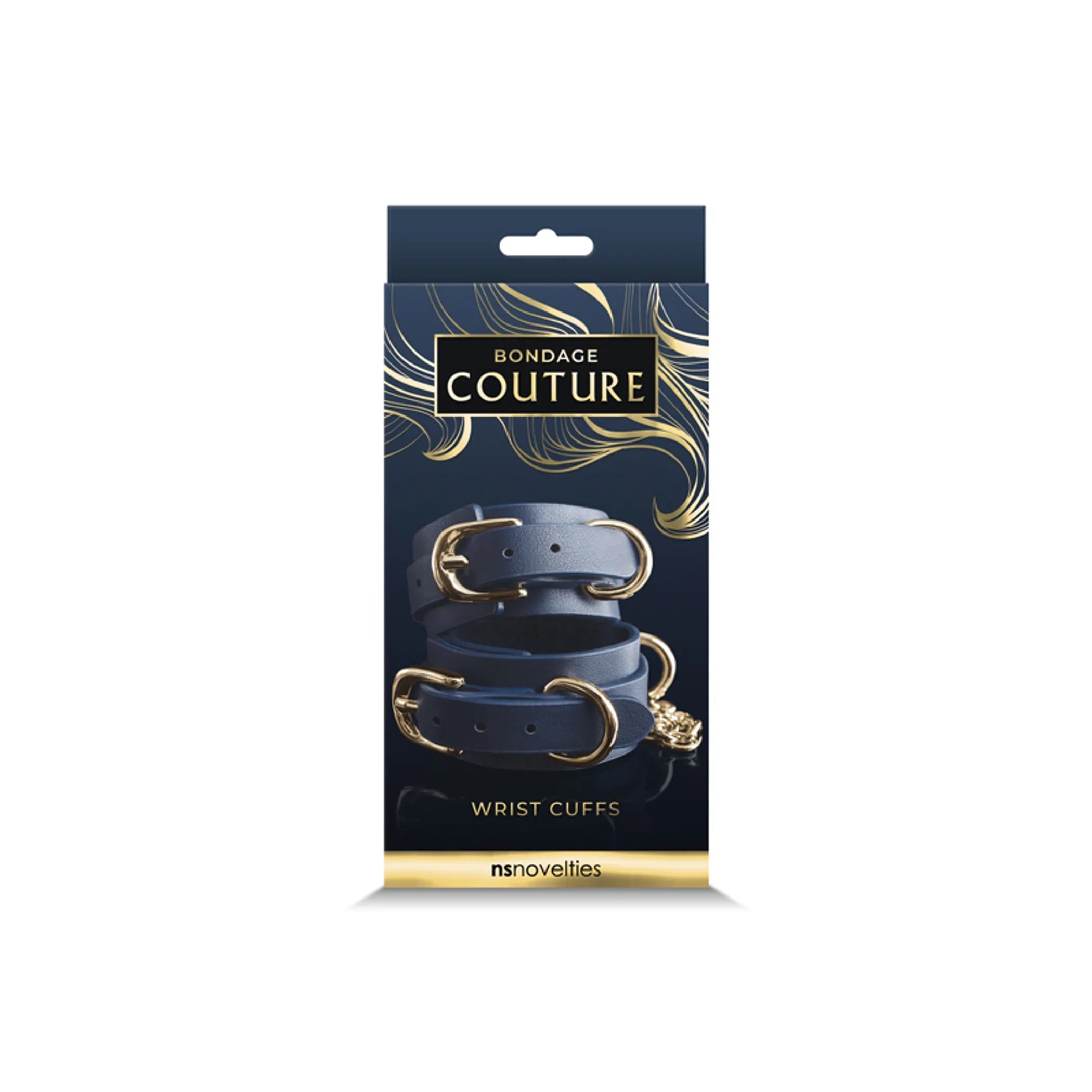 Bondage Couture Wrist Cuffs Blue NS Novelties