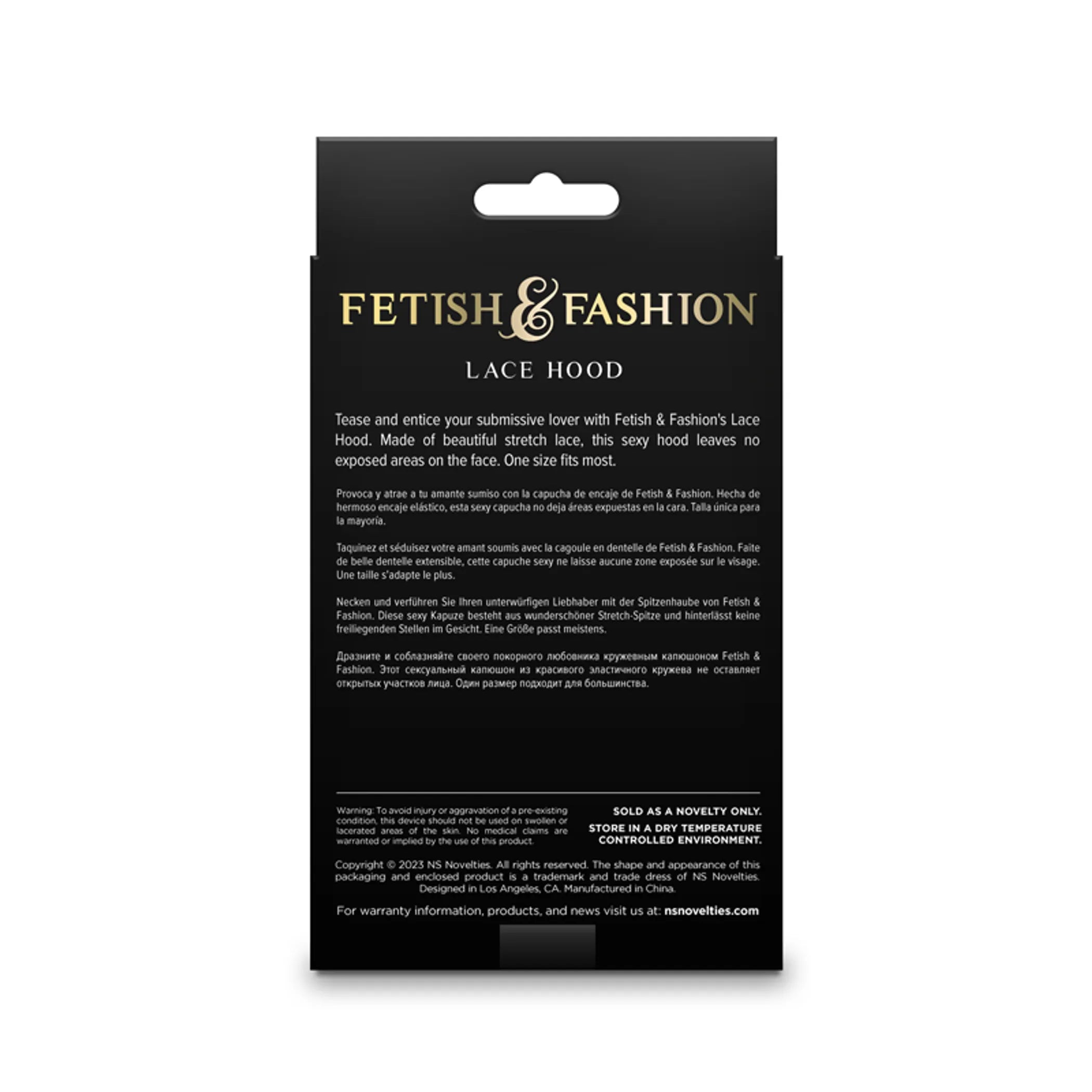 Fetish & Fantasy Lace Hood Black NS Novelties