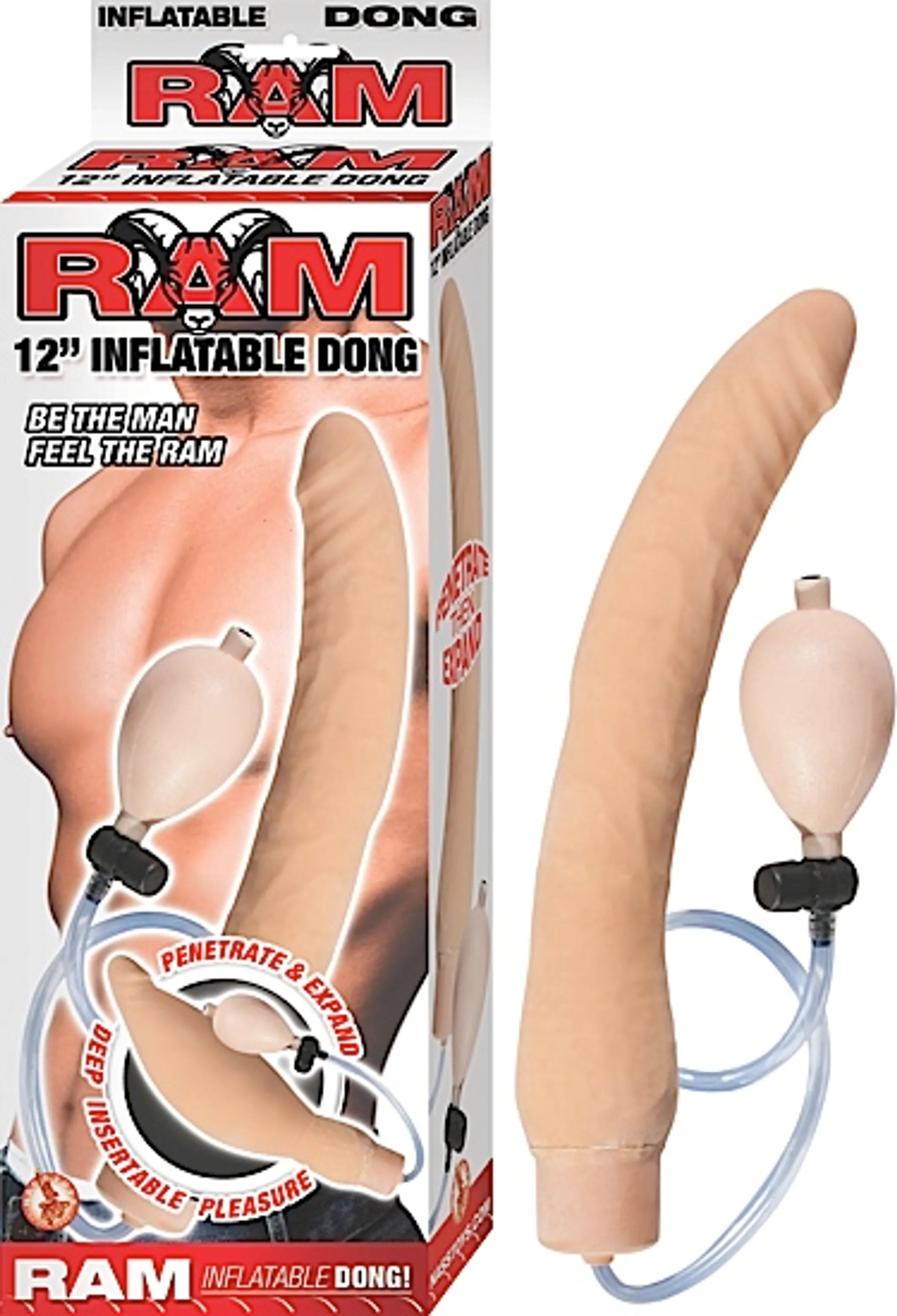 Ram 12-Inch Inflatable Dong Flesh Nasstoys