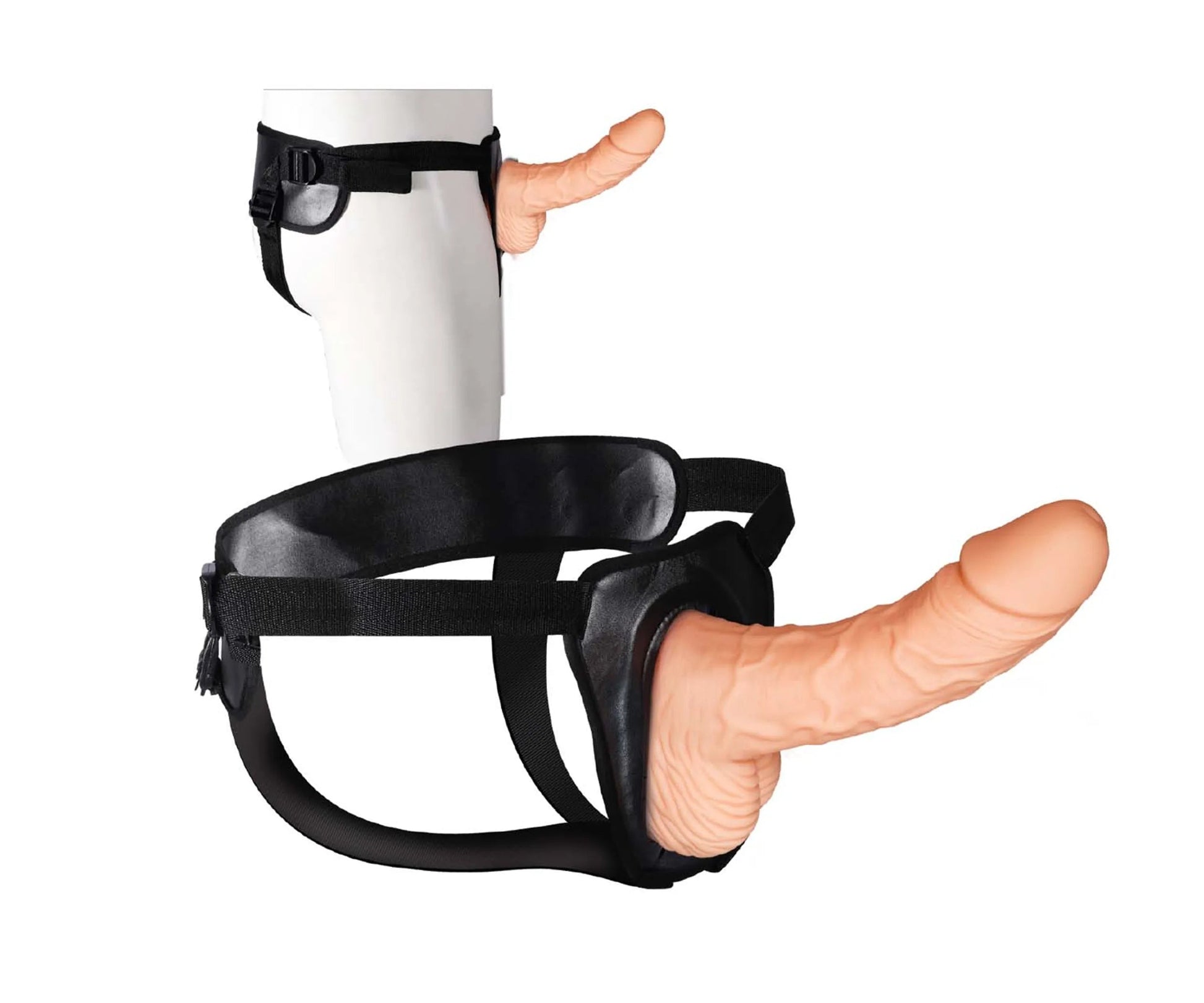 Erection Assistant Hollow Strap-On 8" White Nasstoys