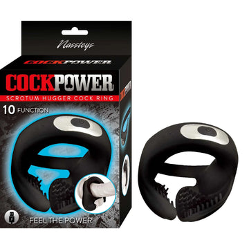 Cockpower Scrotum Hugger Cock Ring Black Nasstoys