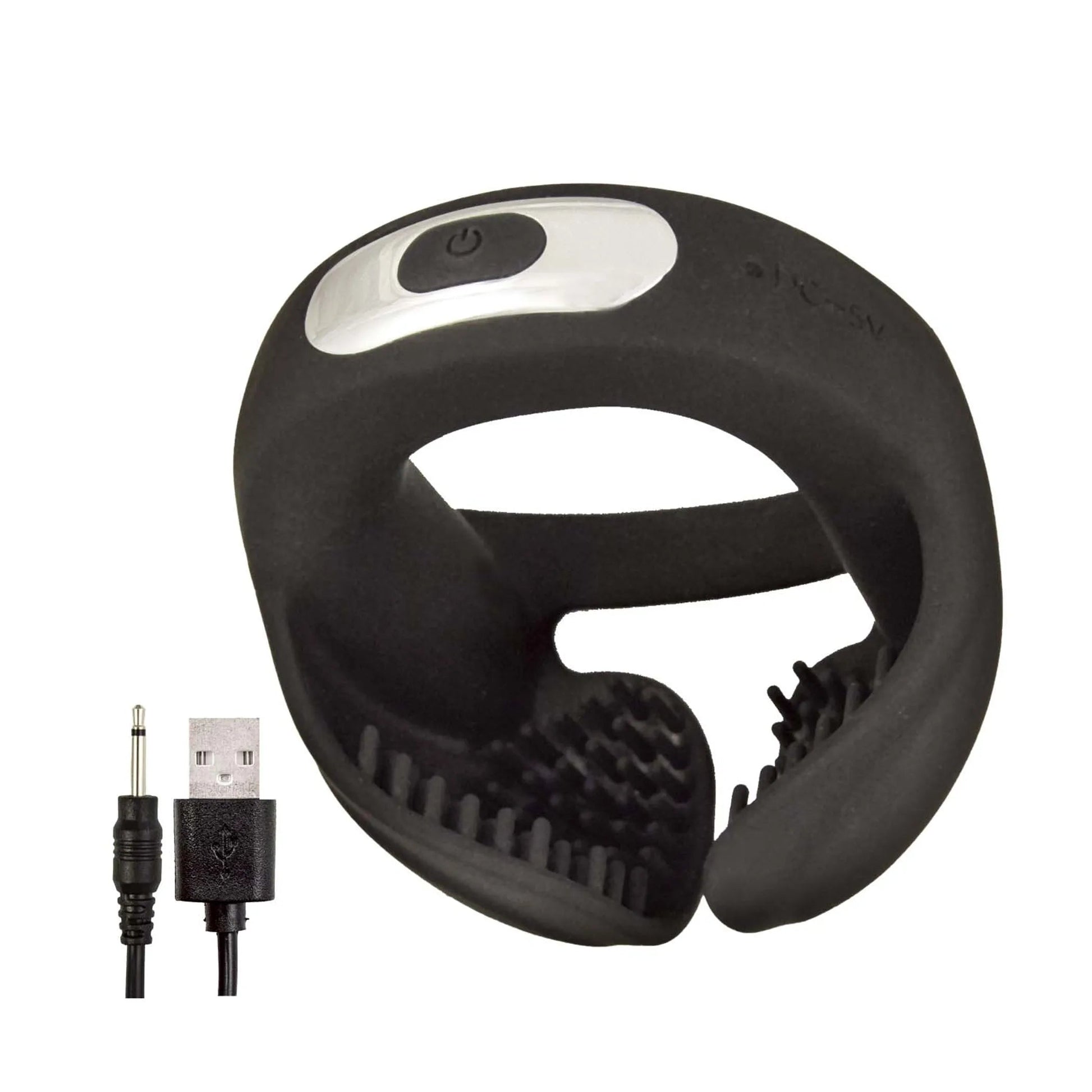 Cockpower Scrotum Hugger Cock Ring Black Nasstoys