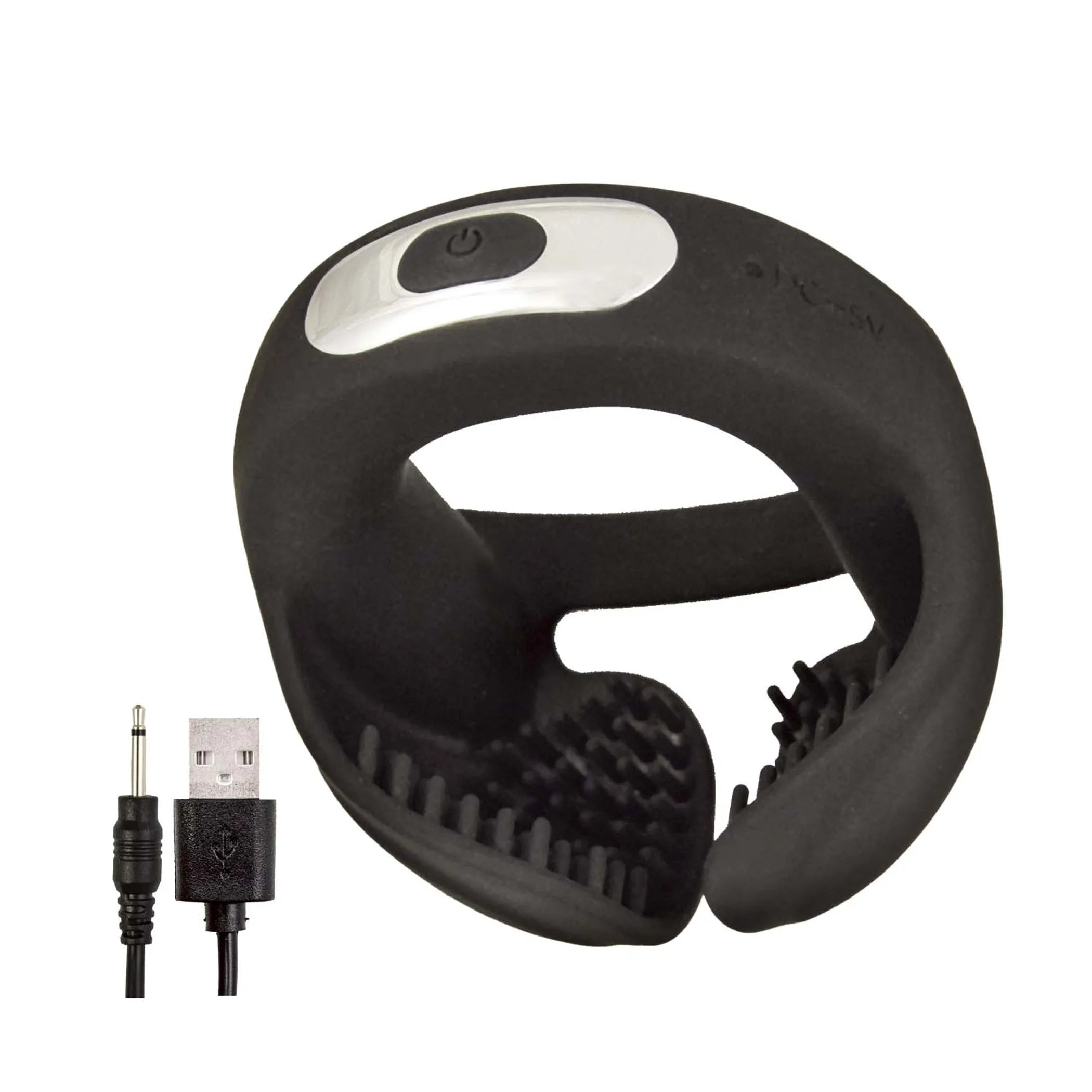 Cockpower Scrotum Hugger Cock Ring Black Nasstoys