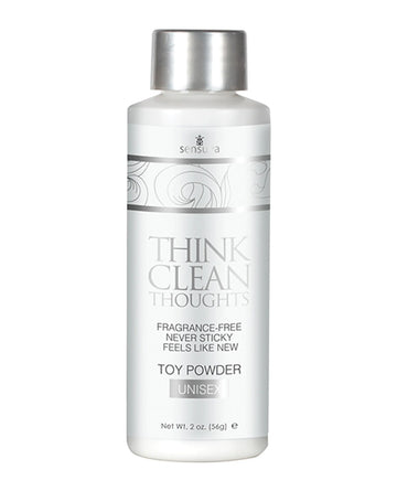 Think Clean Thoughts Toy Powder 2 oz Bottle Sensuva