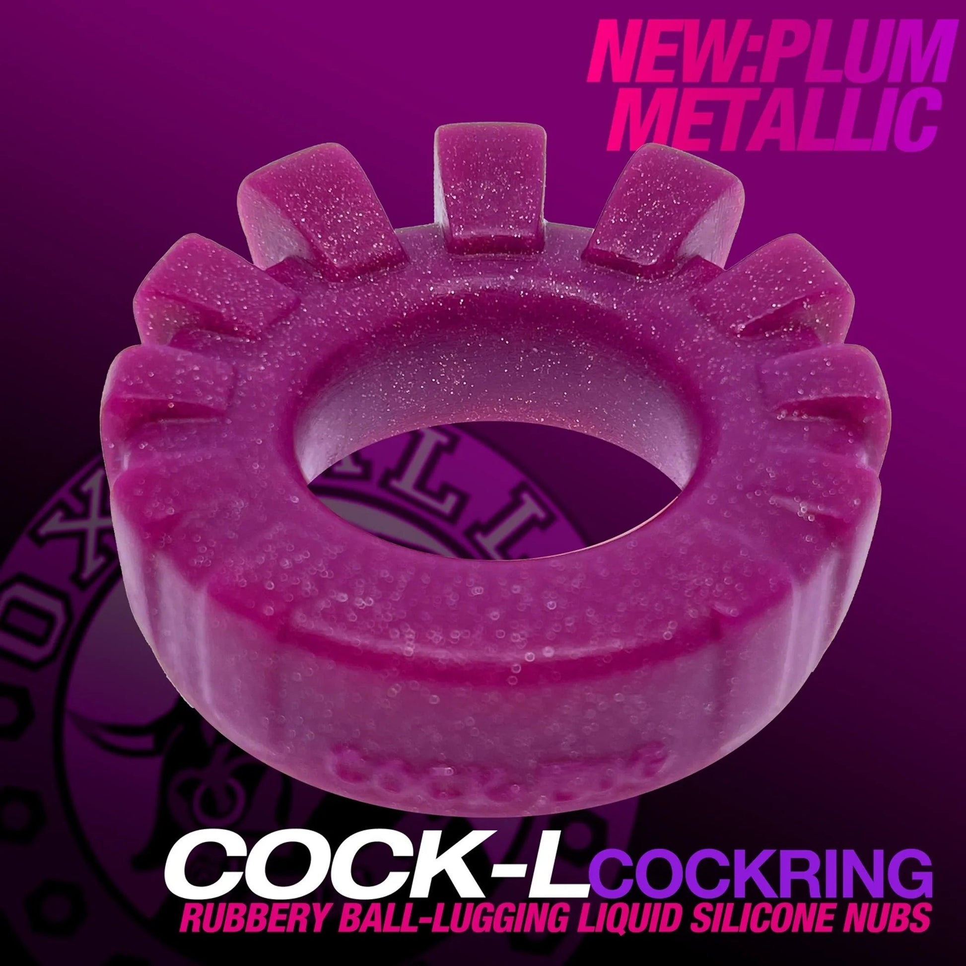 Cock-Lug Lugged Cock Ring Plum OXBALLS
