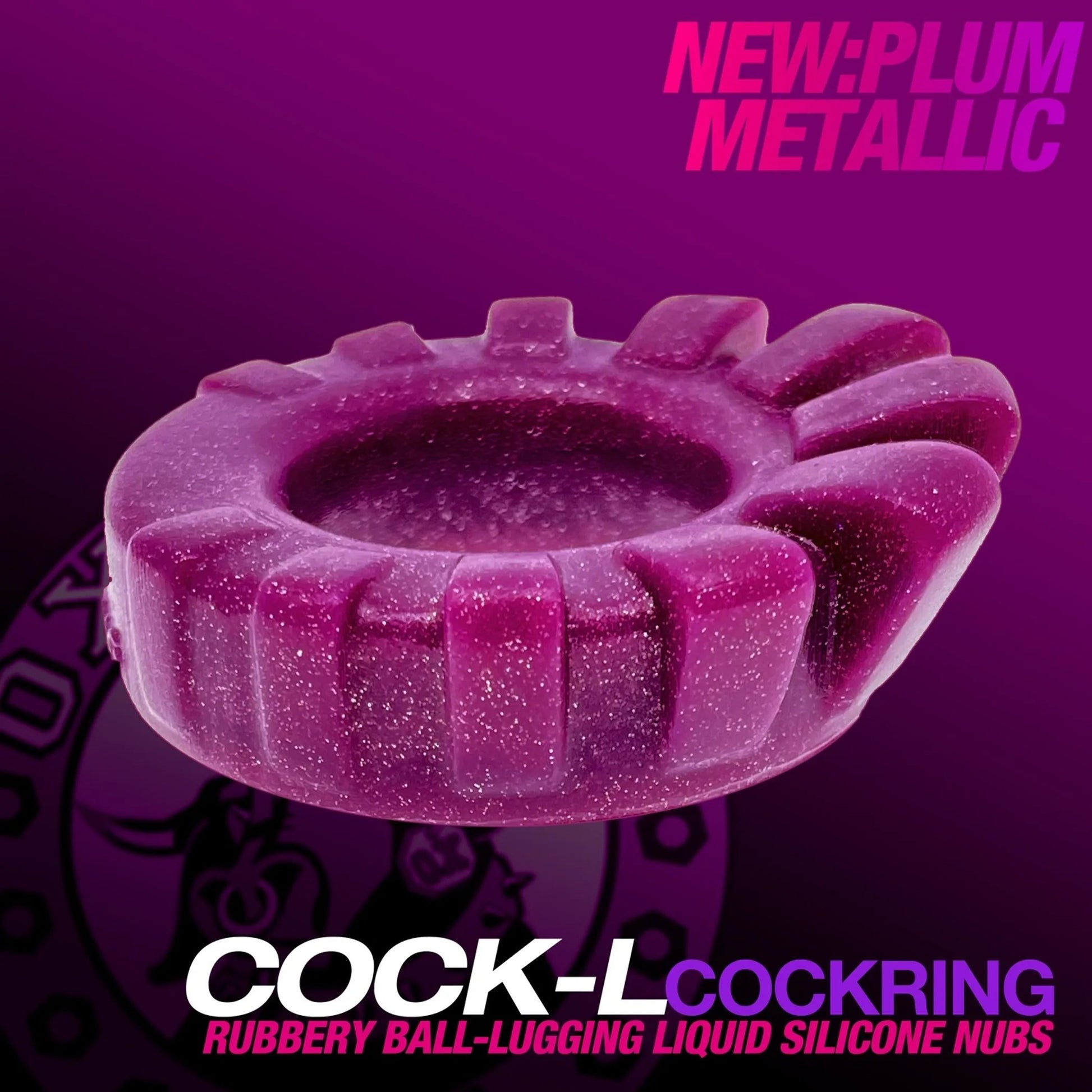 Cock-Lug Lugged Cock Ring Plum OXBALLS