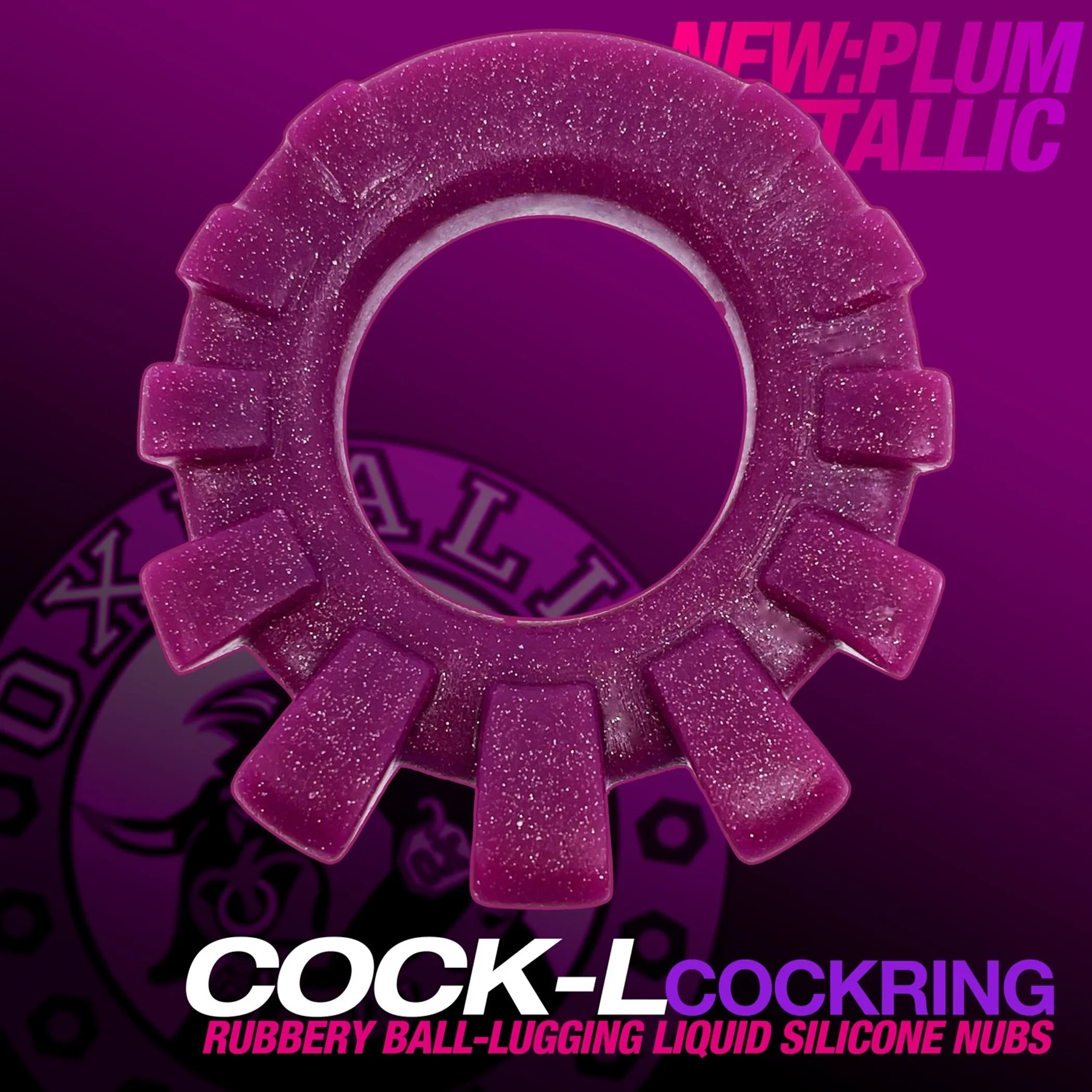 Cock-Lug Lugged Cock Ring Plum OXBALLS