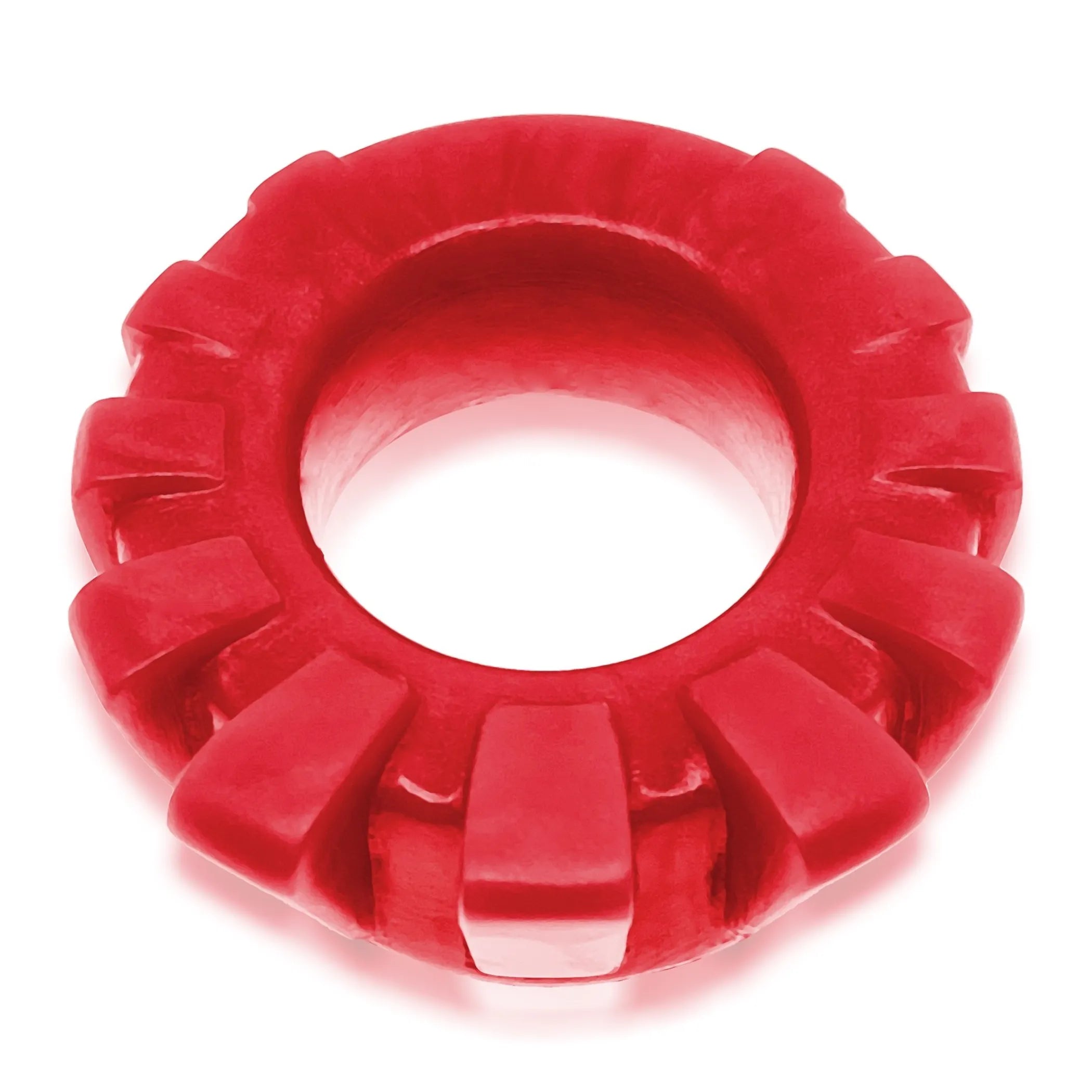 Cock-Lug Lugged Cock Ring Red OXBALLS