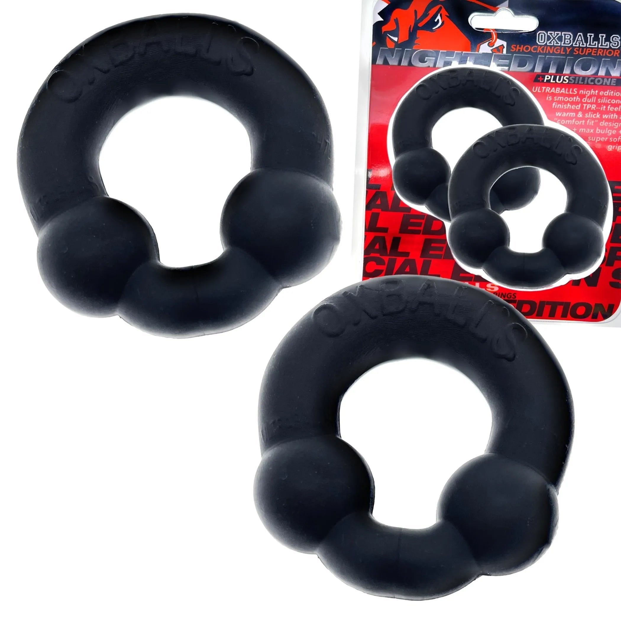 Ultraballs 2-Pack Night Cock Ring OXBALLS