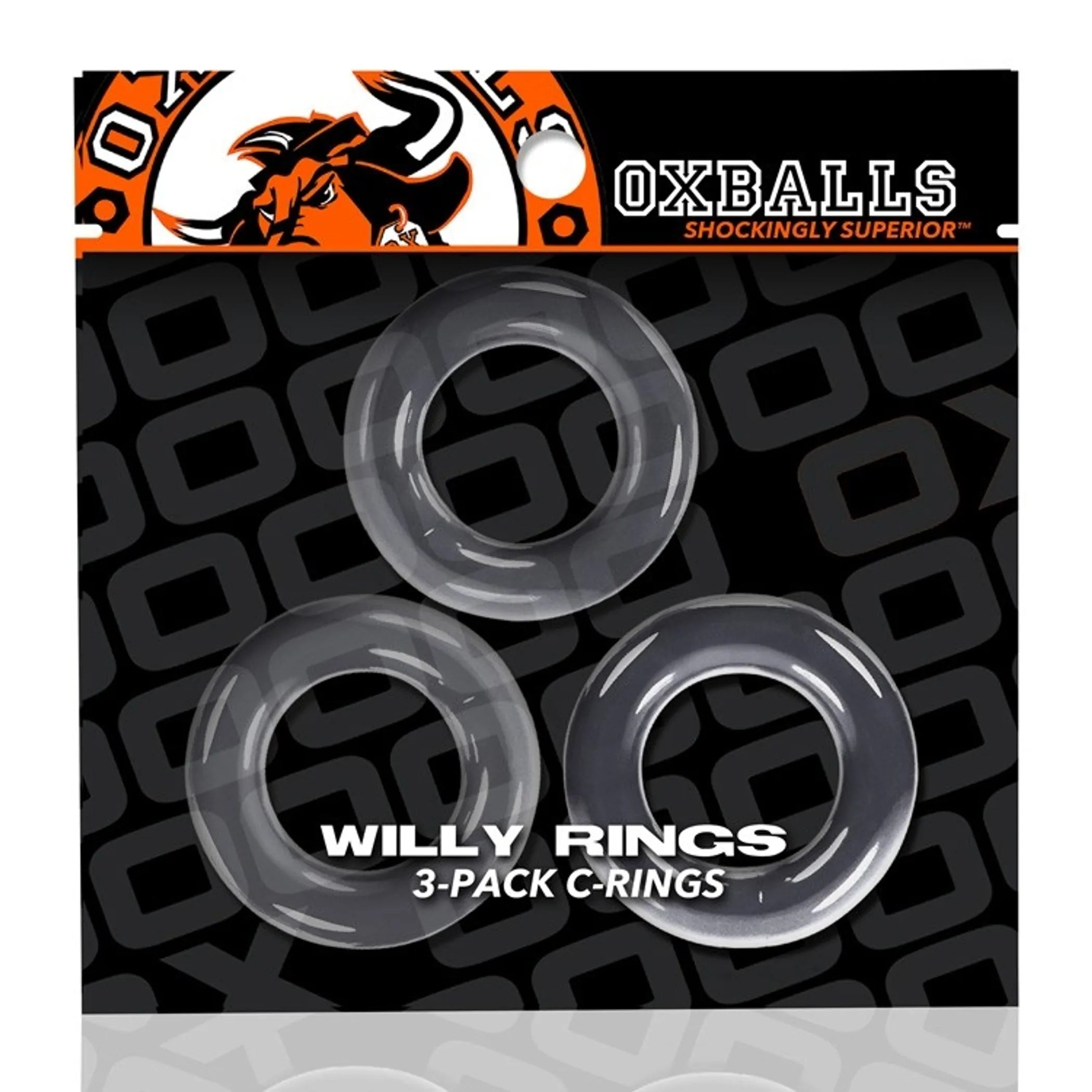Willy Rings 3 Pack Clear Love Rings OXBALLS